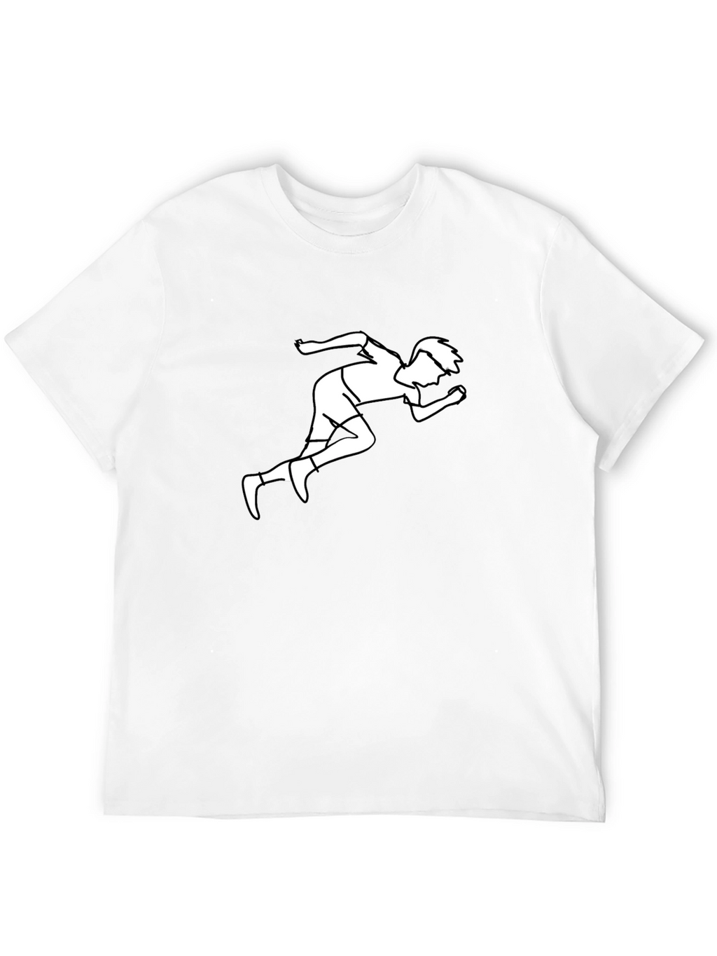 Running Man Graphic T-Shirt - Black