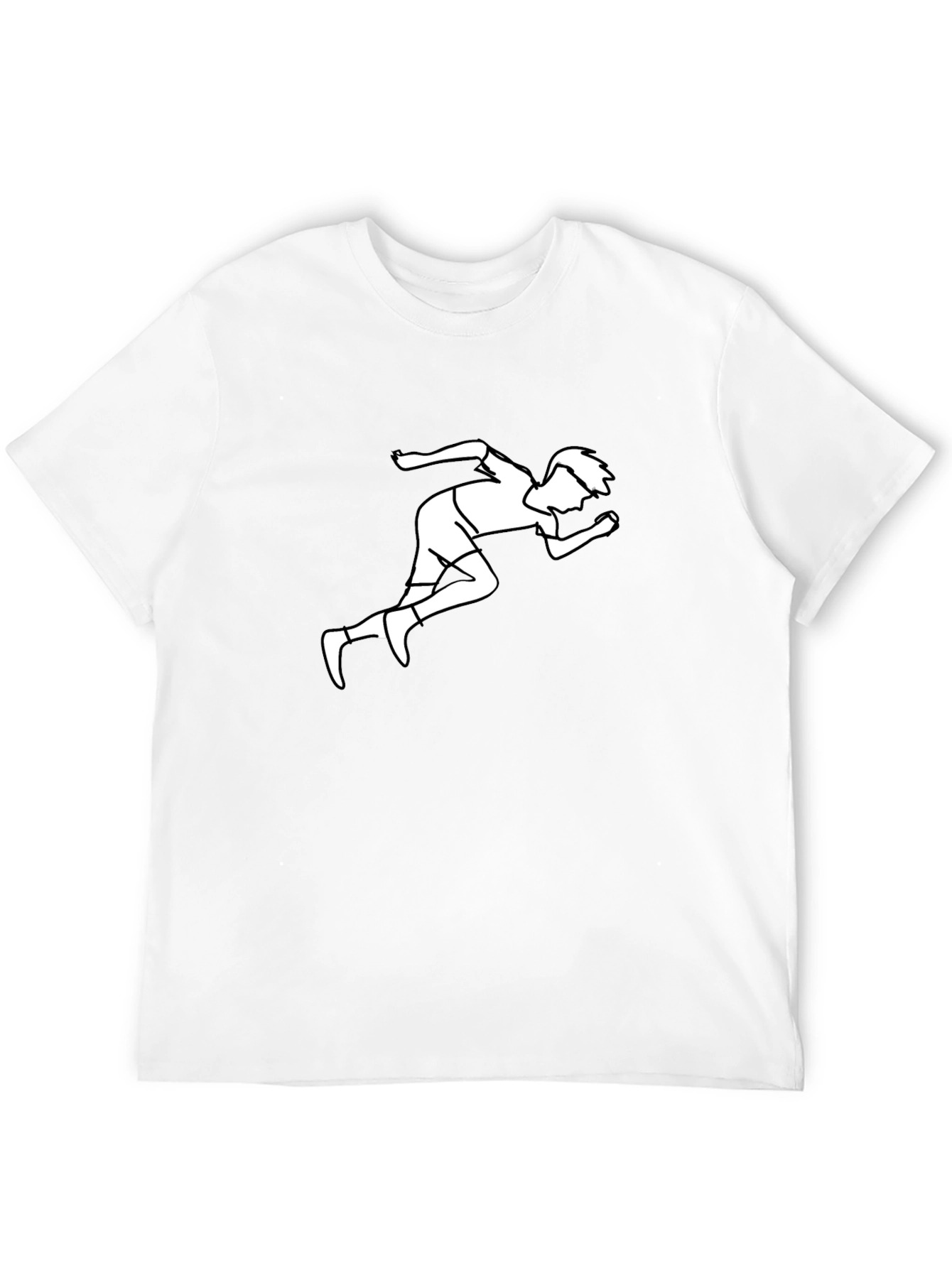 Running Man Graphic T-Shirt - Black