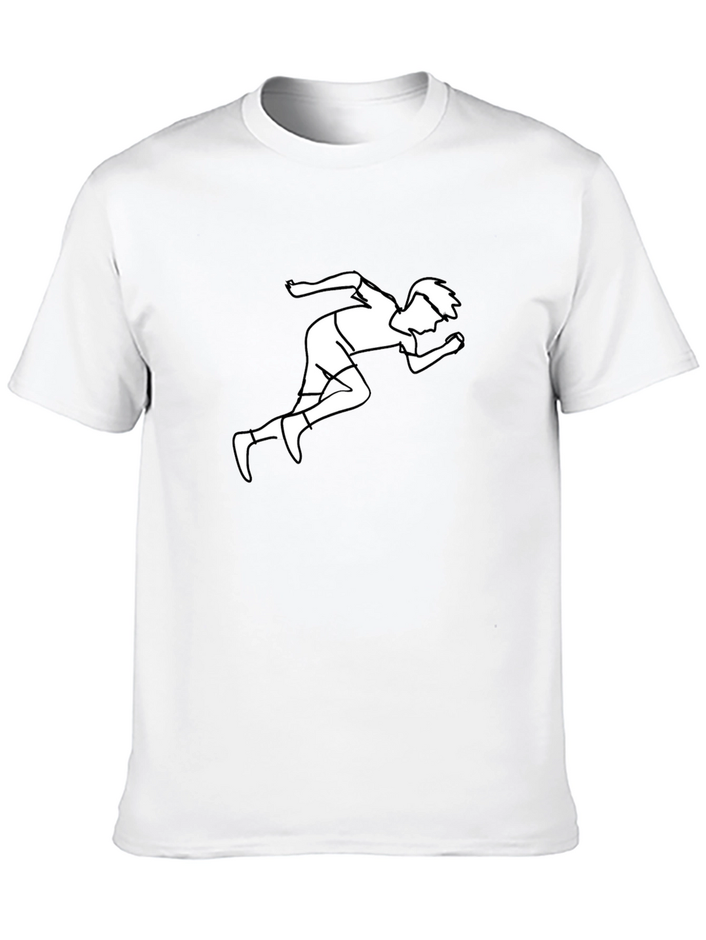 Running Man Graphic T-Shirt - Black