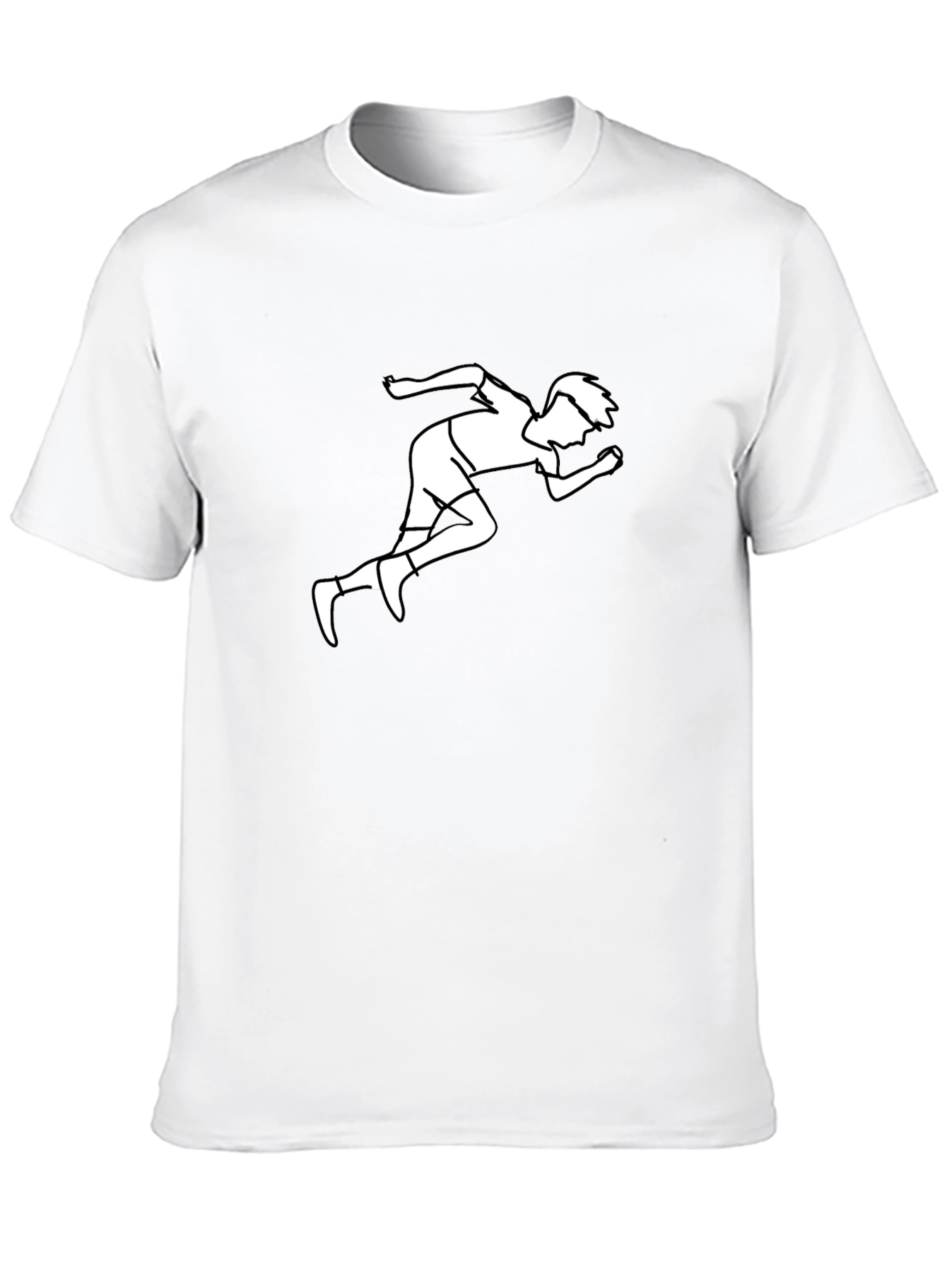 Running Man Graphic T-Shirt - Black