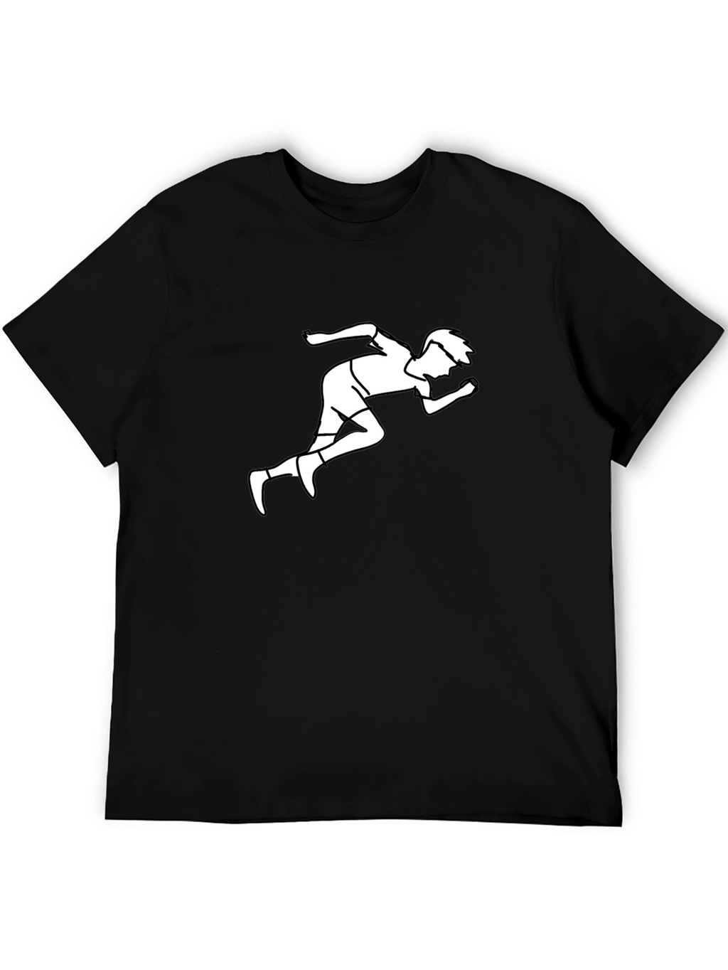 Running Man Graphic T-Shirt - Black