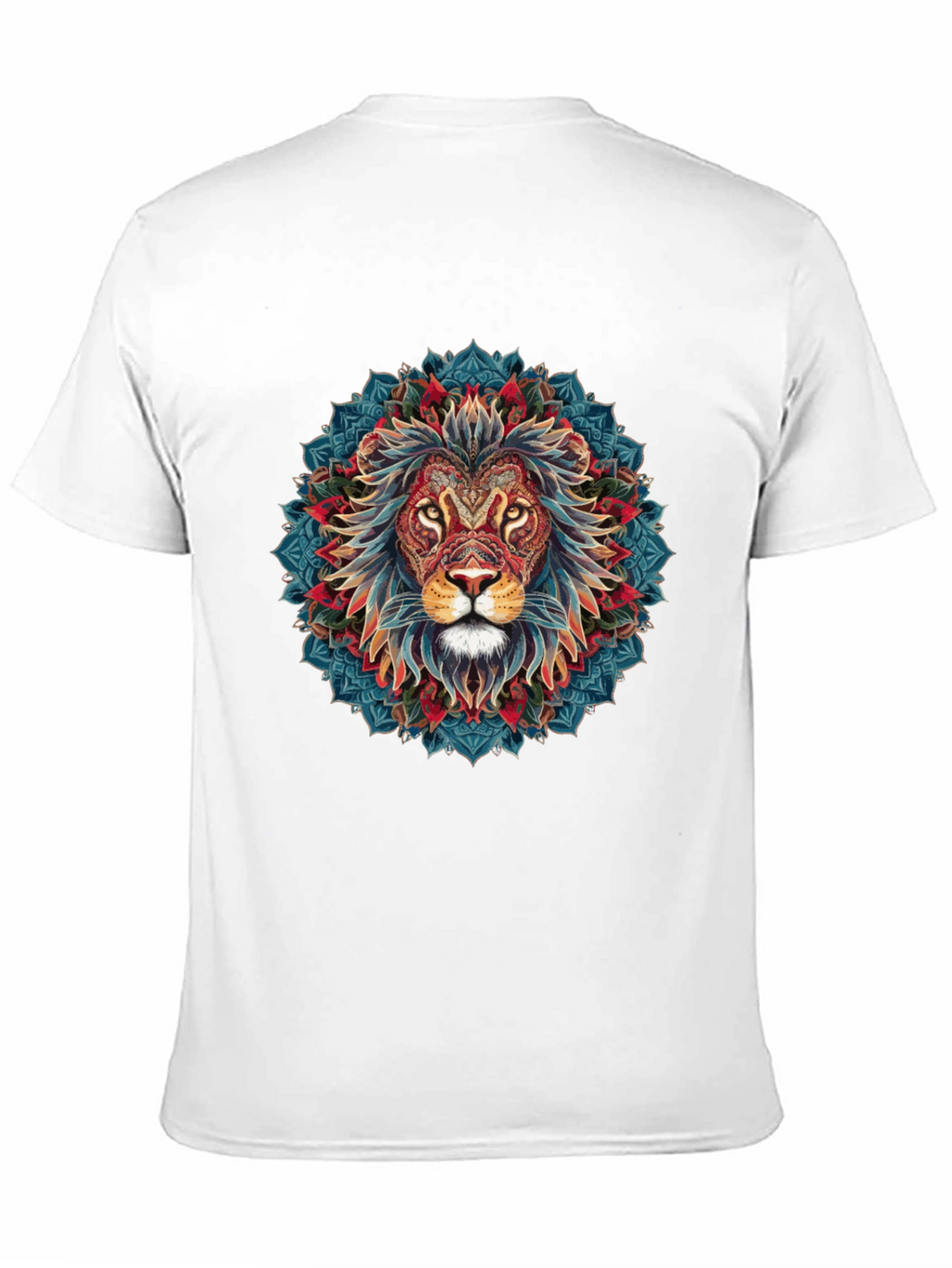 Lion Mandala Graphic Black T-Shirt