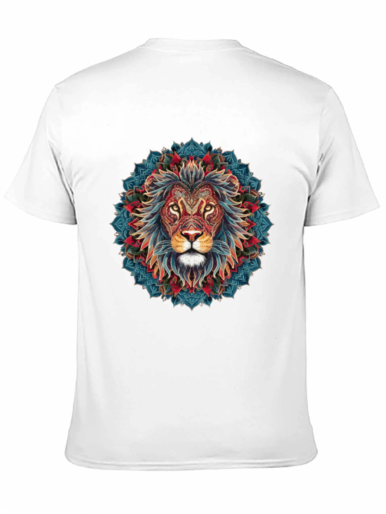 Lion Mandala Graphic Black T-Shirt