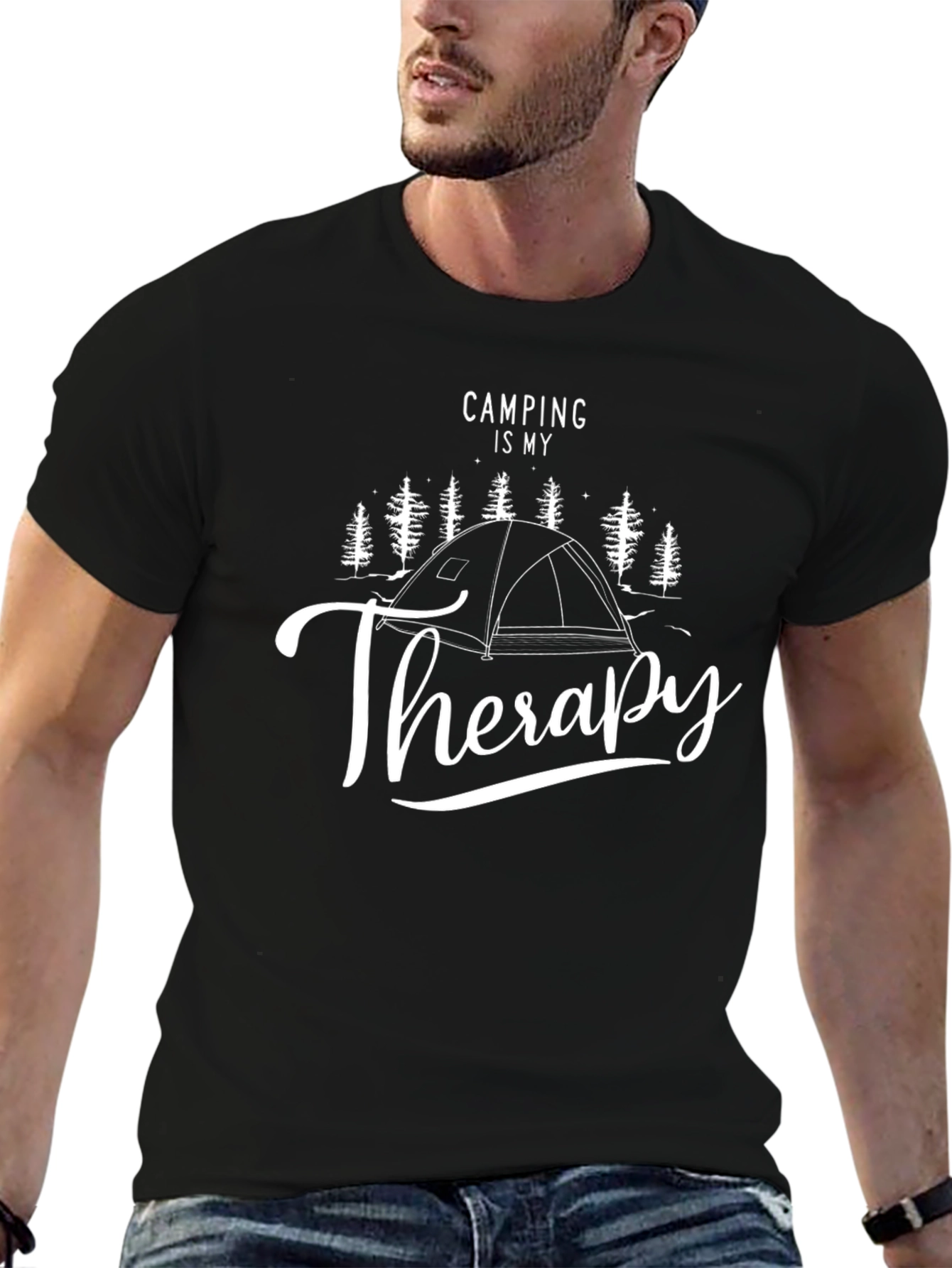 Camping Is My Therapy Graphic T-Shirt