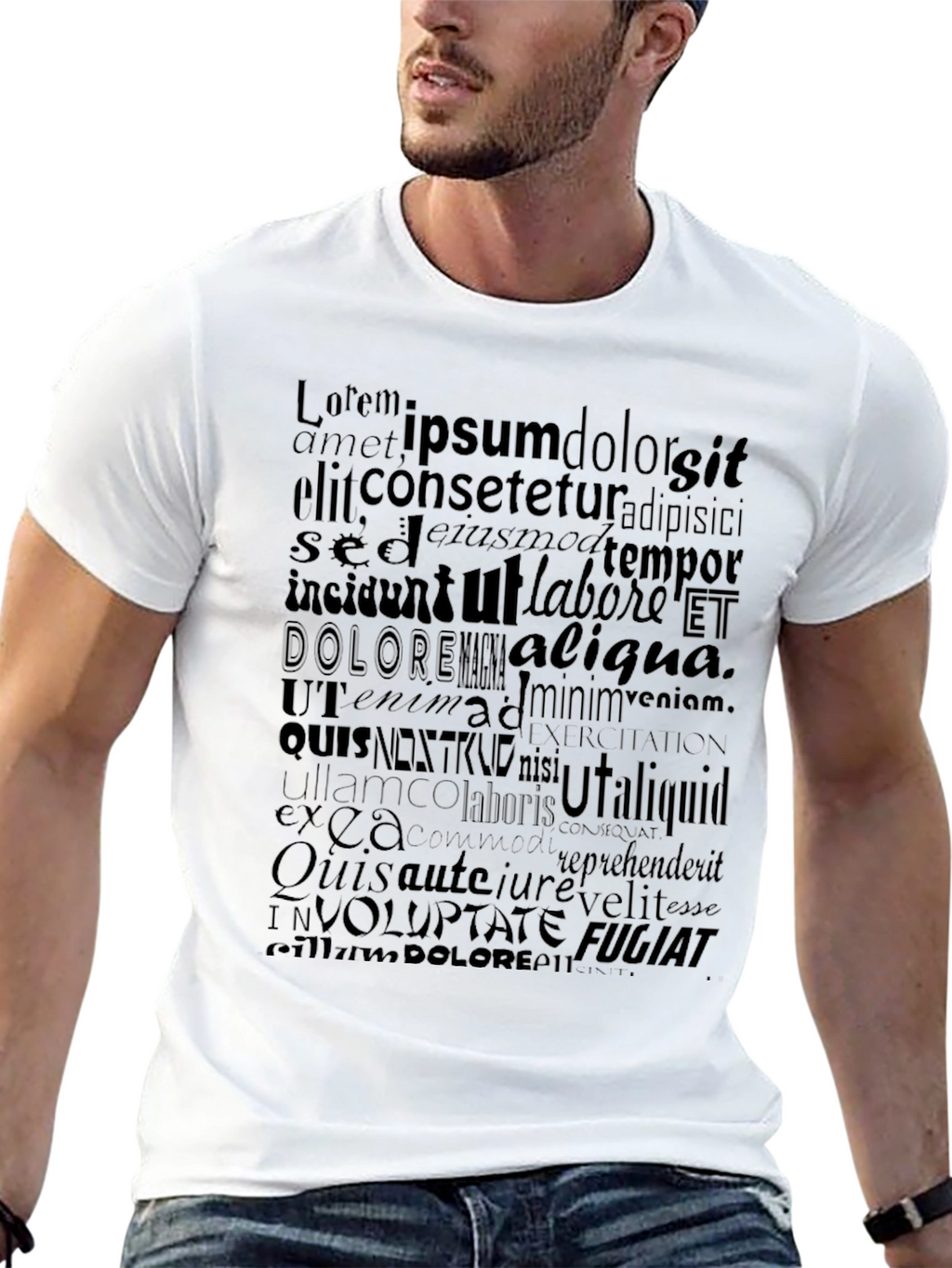 Lorem Ipsum Black T-Shirt