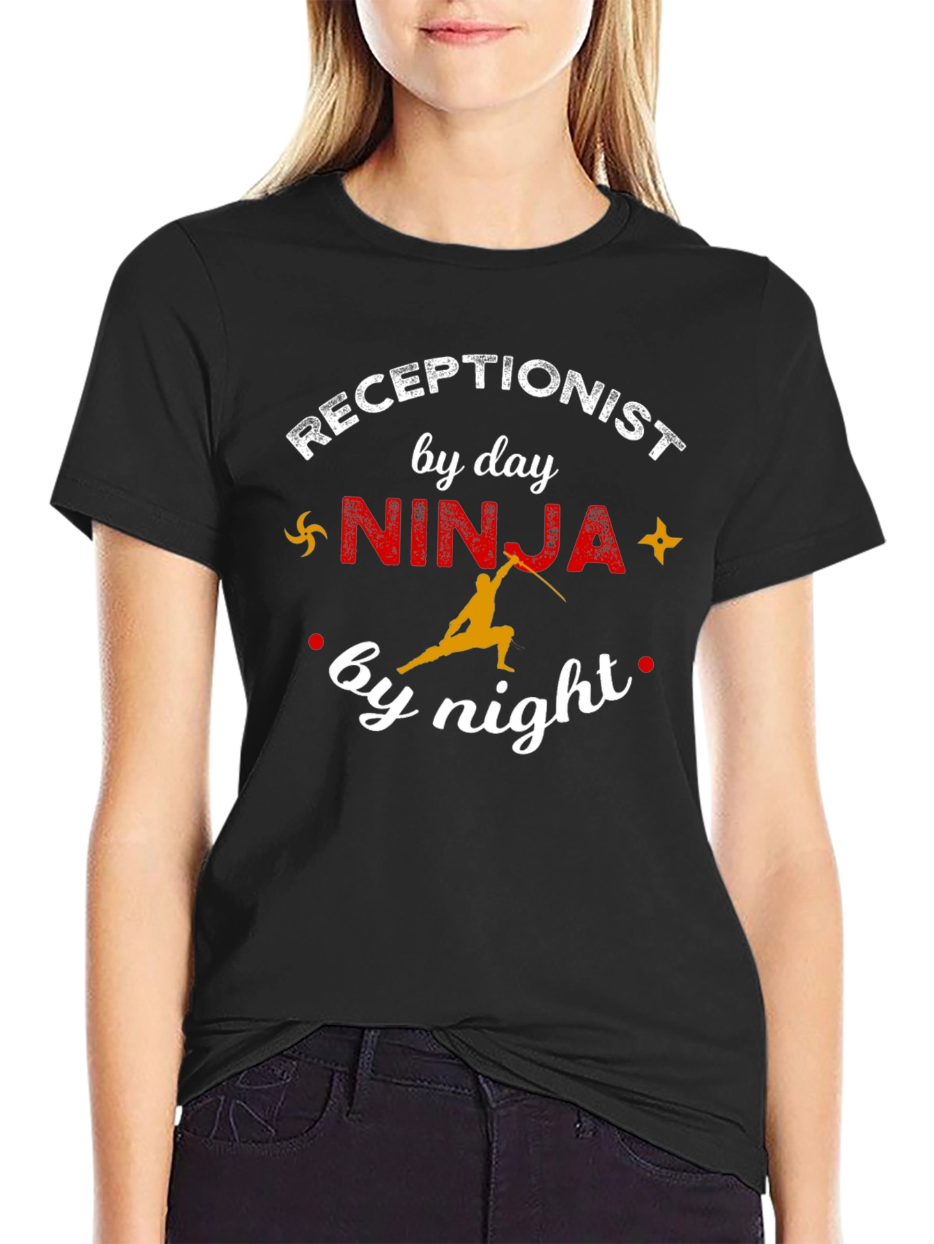 Receptionist Ninja Graphic T-Shirt