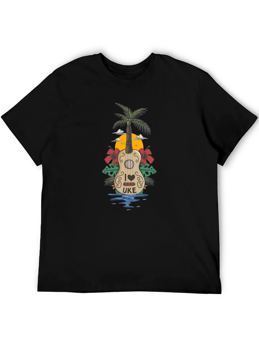 Tropical Ukulele T-Shirt Summer Vibe Tee