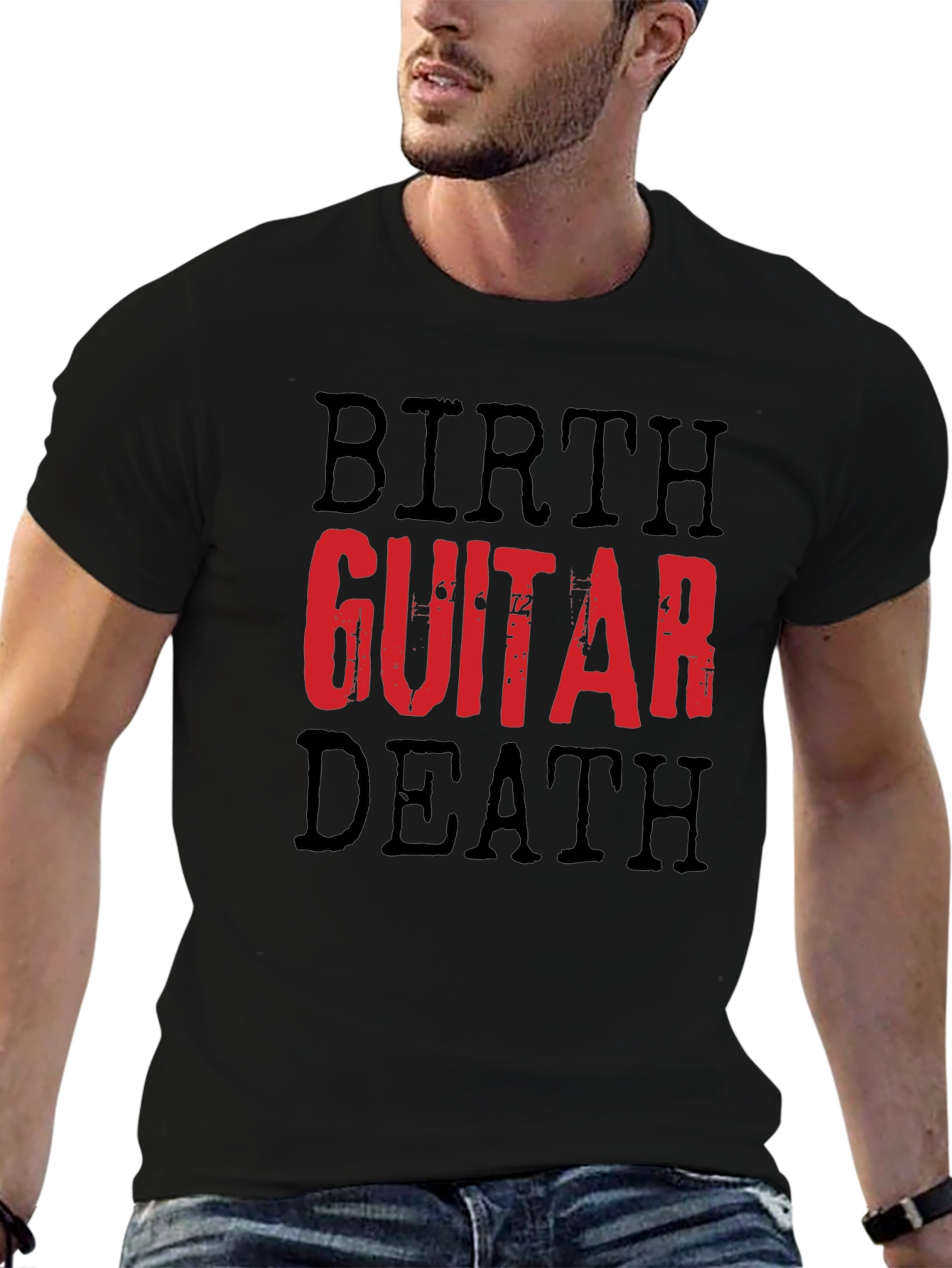 Birth Guitar Death T-Shirt - Musician Graphic Tee