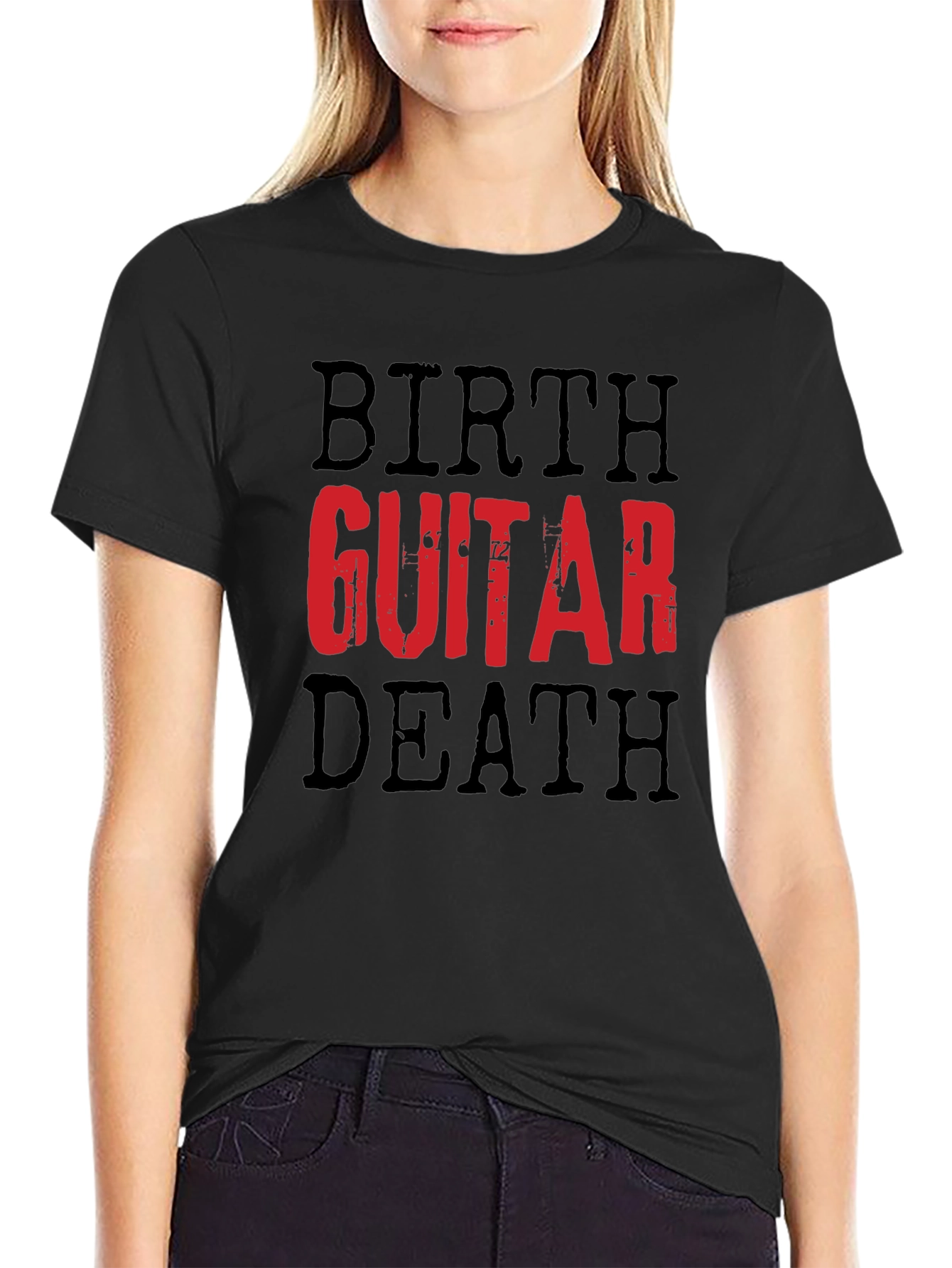 Birth Guitar Death T-Shirt - Musician Graphic Tee