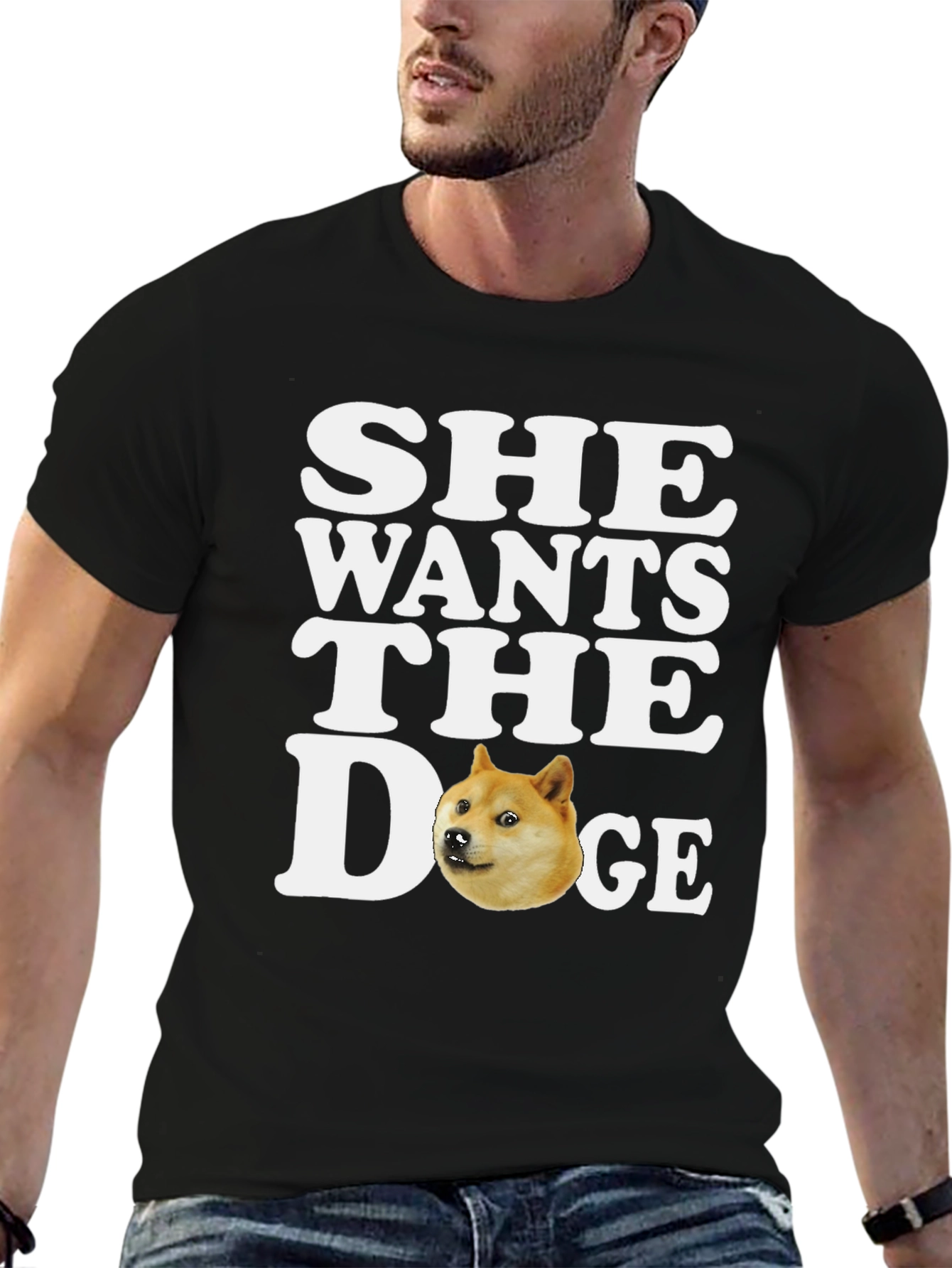 She Wants the Doge T-Shirt - Meme Crypto Tee