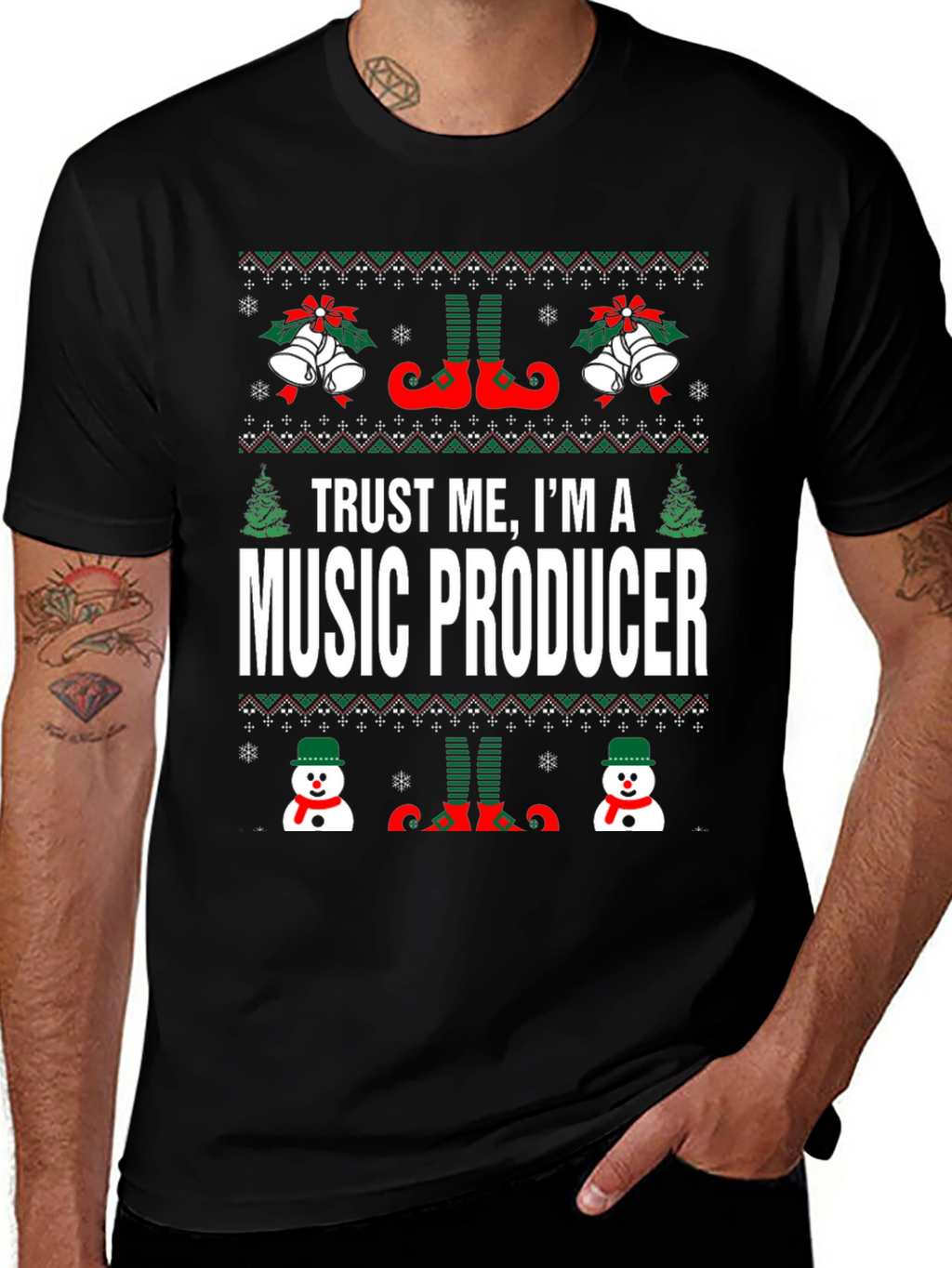 Music Producer Ugly Christmas T-Shirt