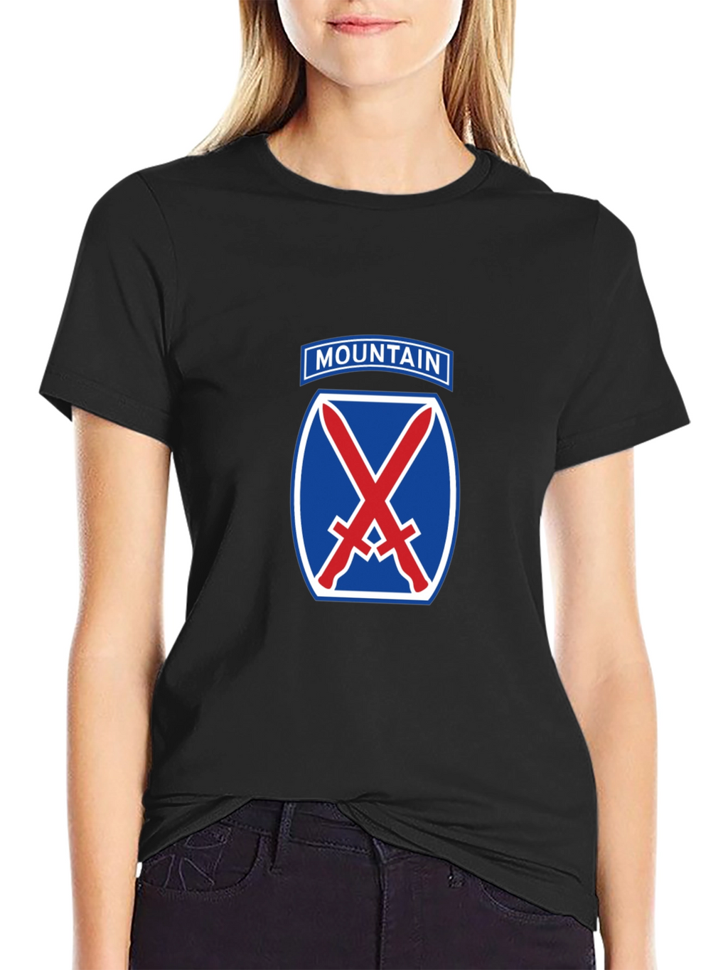 10th Mountain Division Black T-Shirt