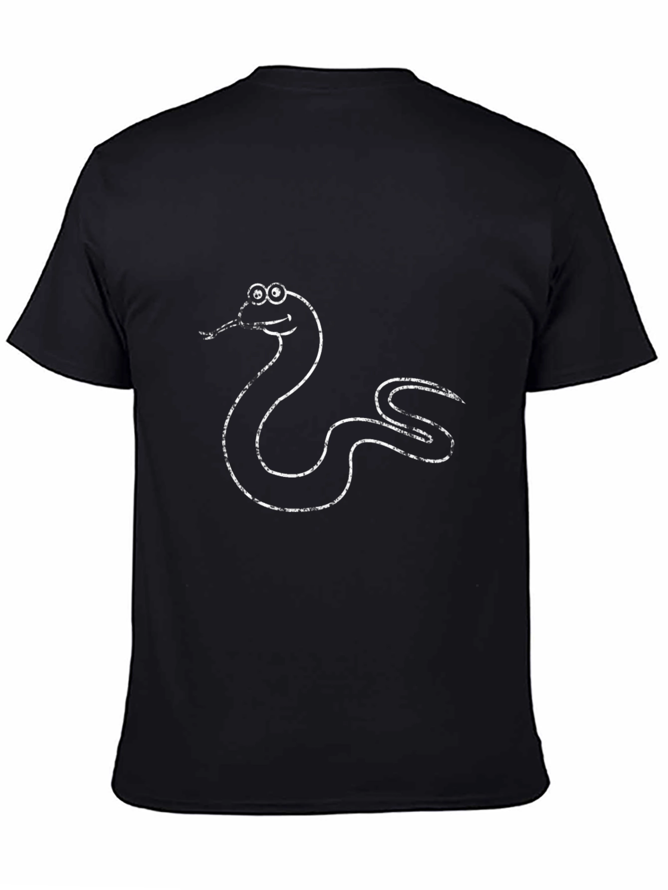Funny Snake Graphic T-Shirt - Black