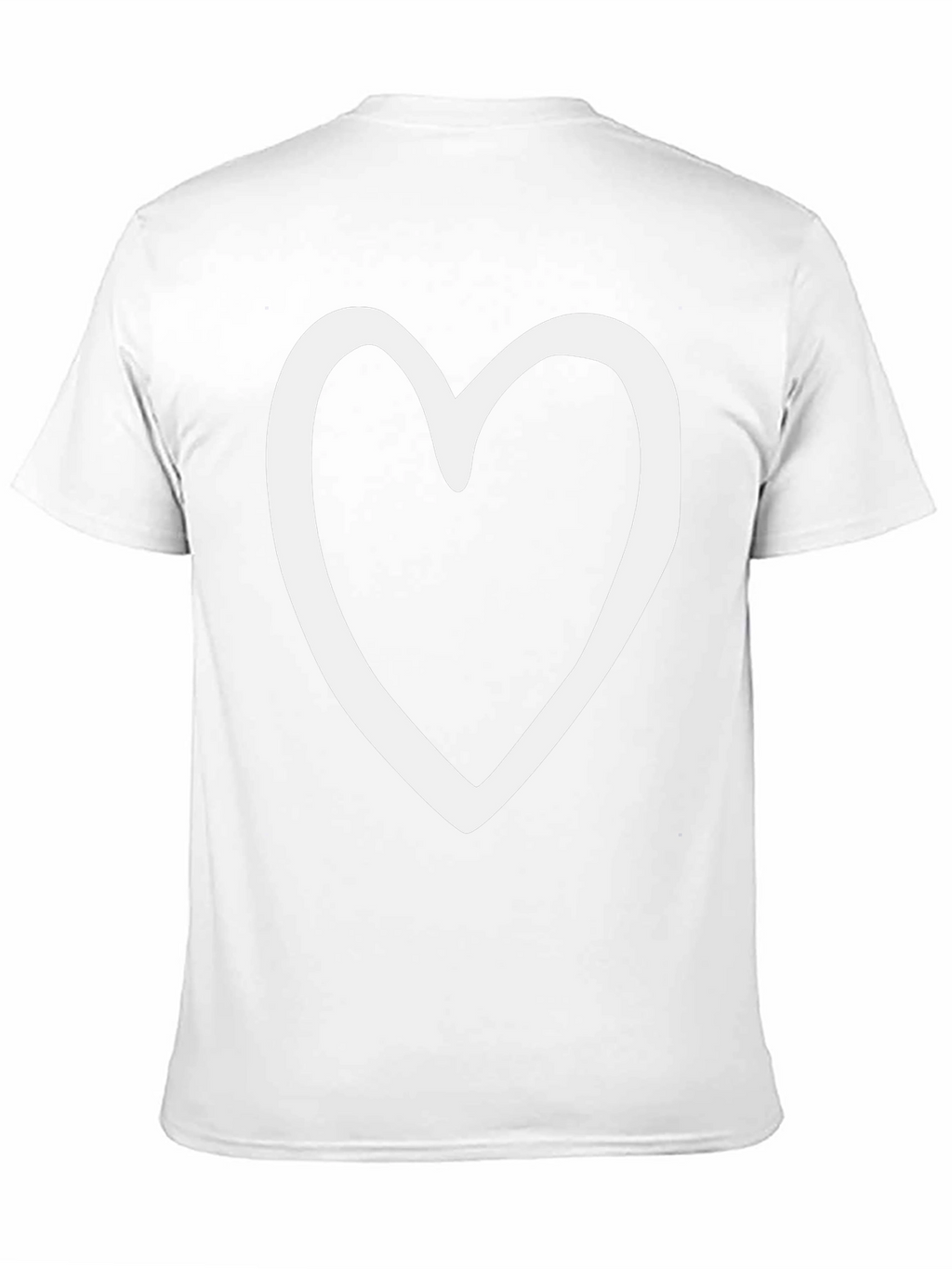 Heart Outline Black Tee - Love & Style