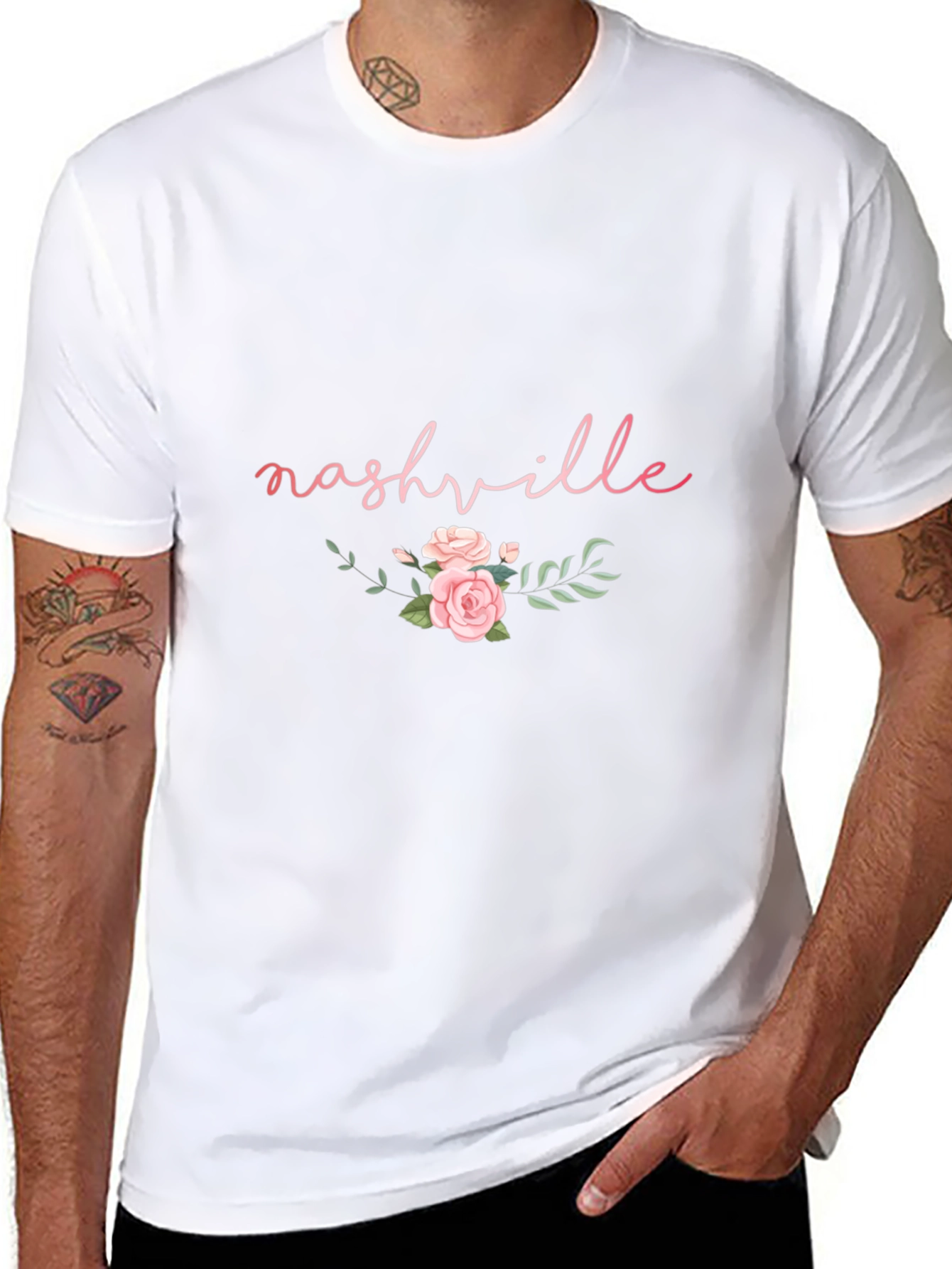 Nashville Floral Graphic Tee - Black