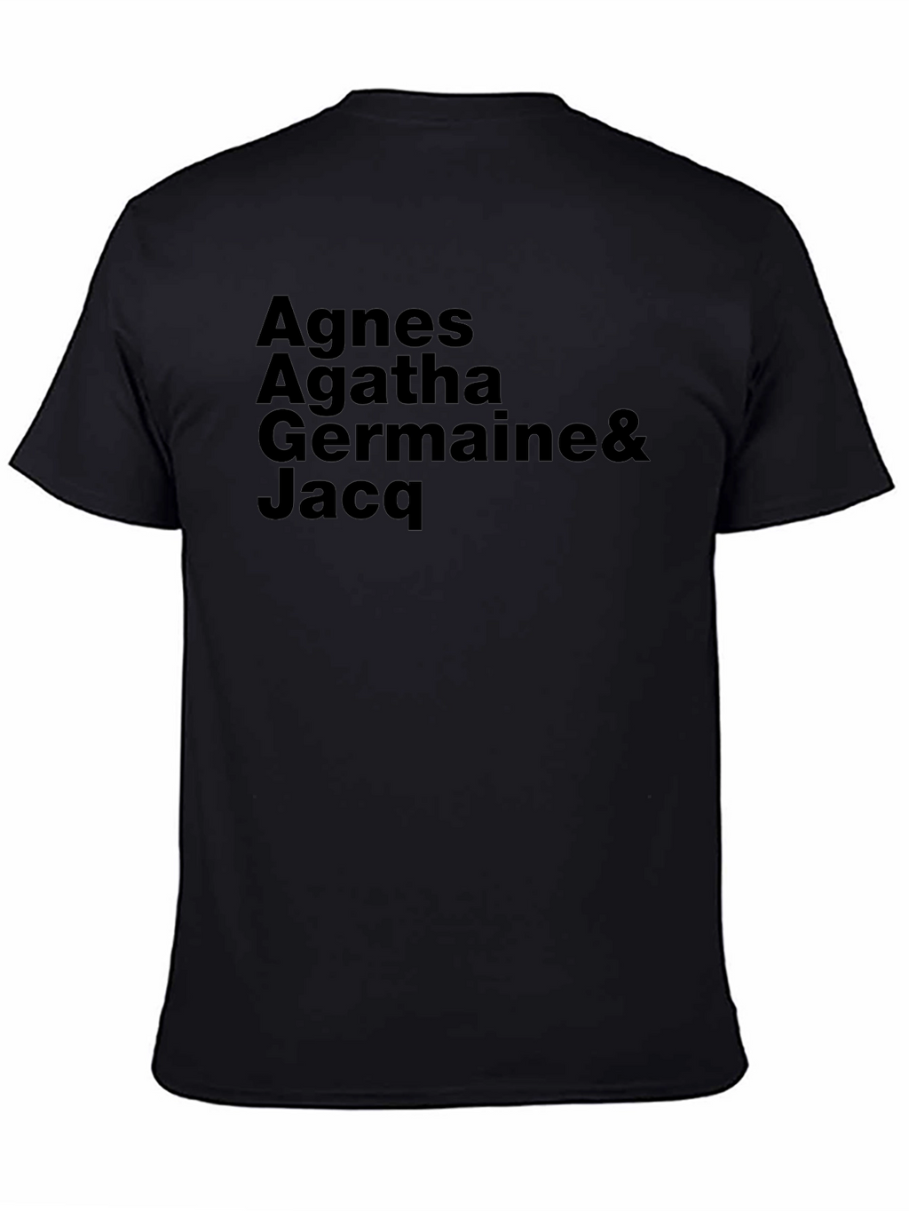 Agnes Agatha Germaine & Jacq Black T-Shirt
