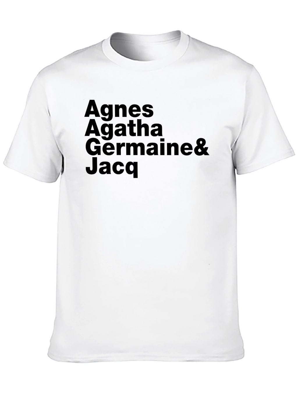 Agnes Agatha Germaine & Jacq Black T-Shirt