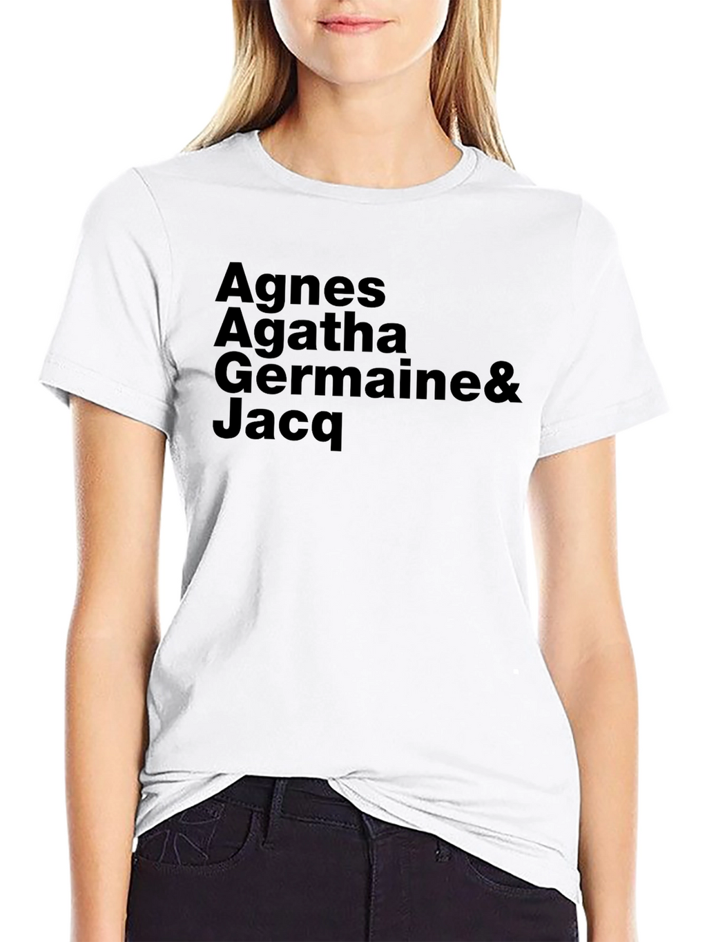 Agnes Agatha Germaine & Jacq Black T-Shirt