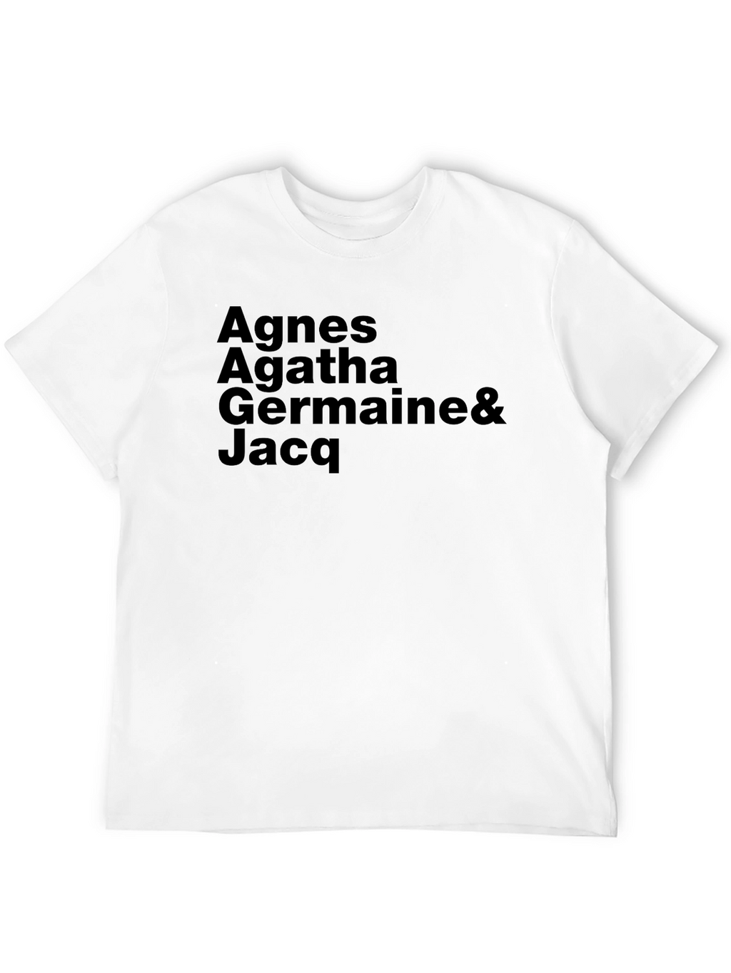 Agnes Agatha Germaine & Jacq Black T-Shirt