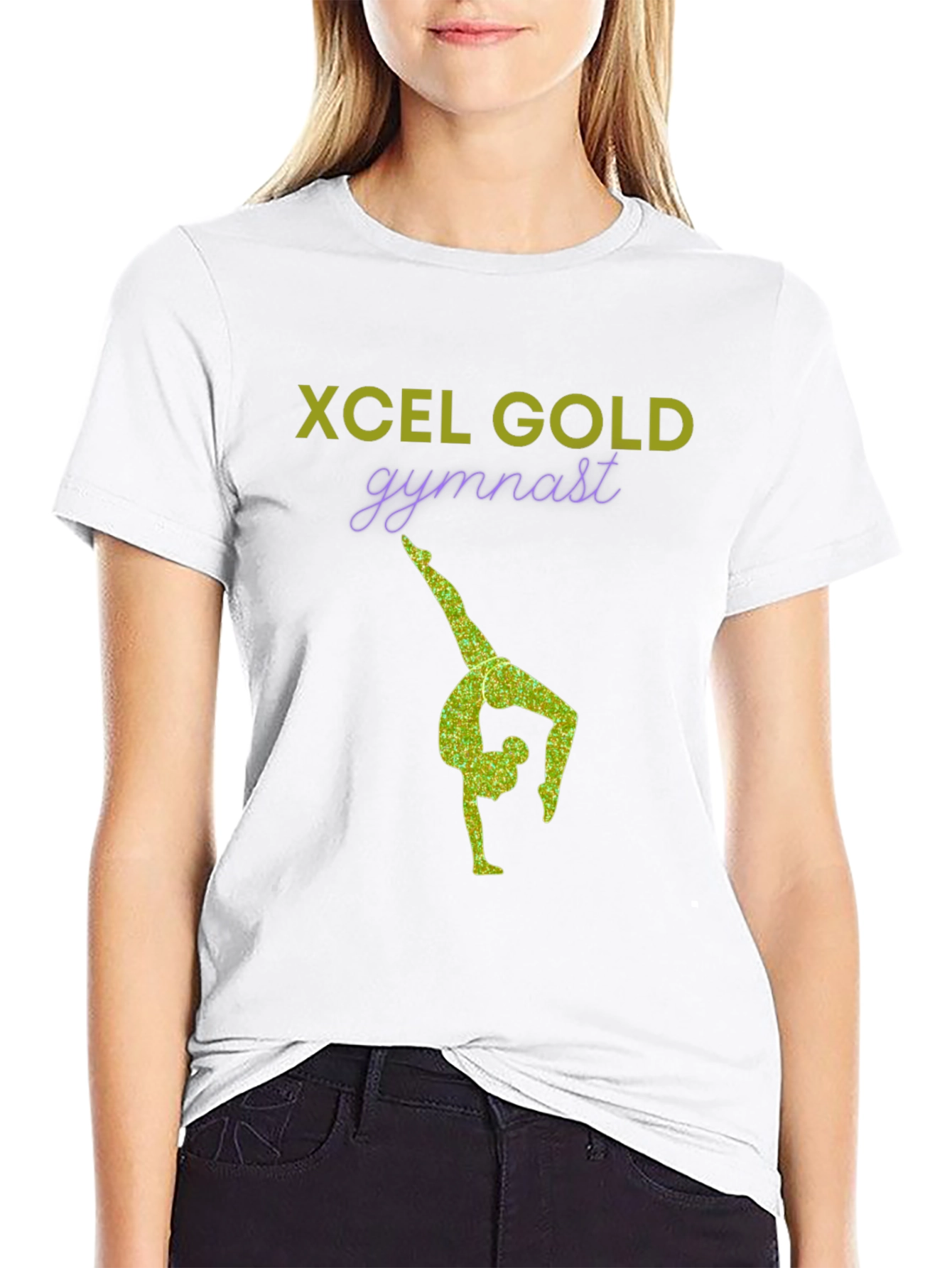 Xcel Gold Gymnast T-Shirt - Stylish Gymnastics Apparel