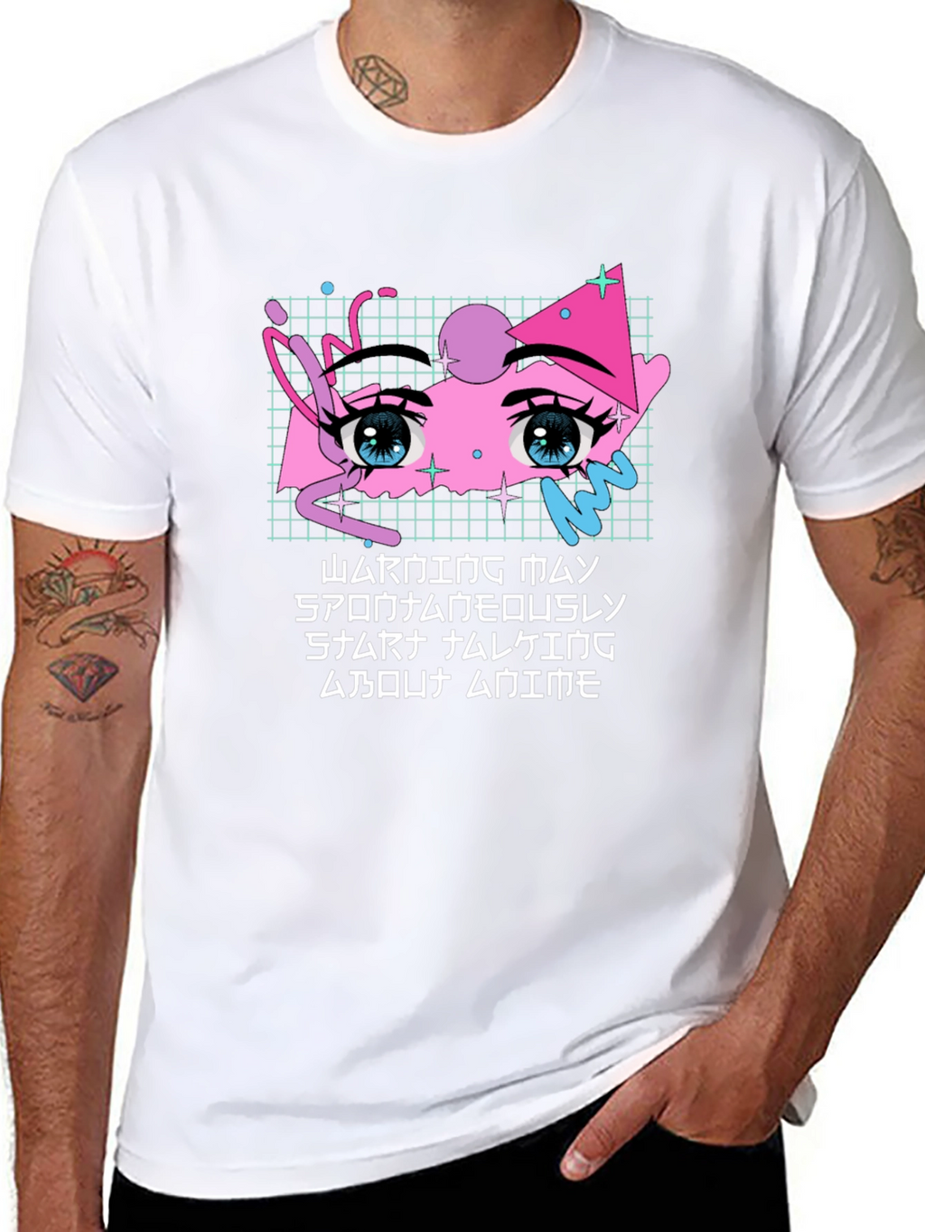 Anime Eyes Graphic Tee - Streetwear Style