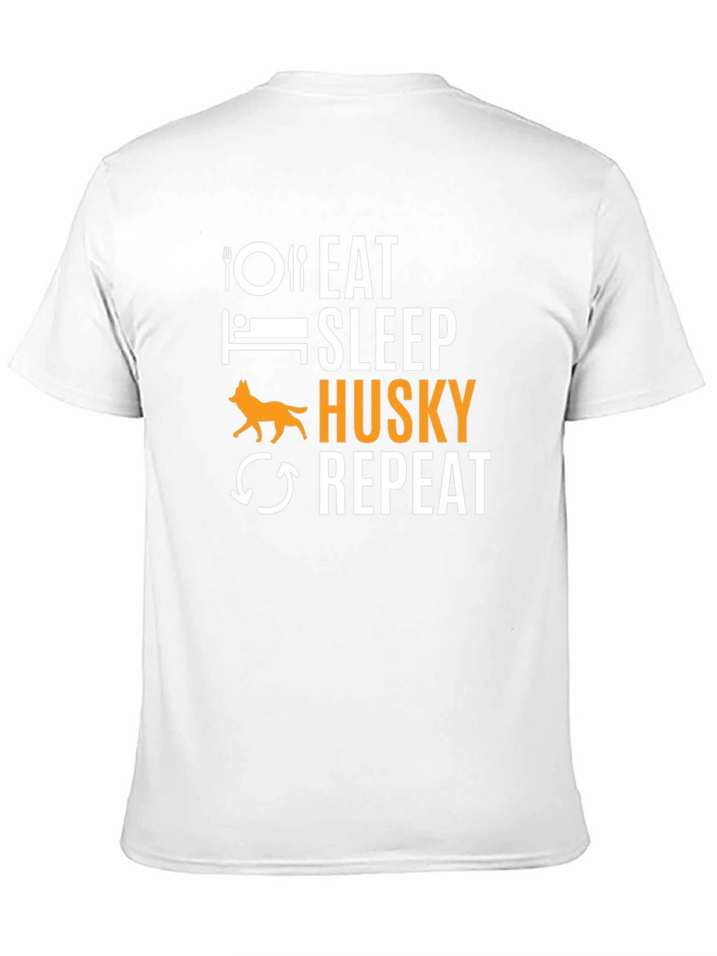 Eat Sleep Husky Repeat Black T-Shirt