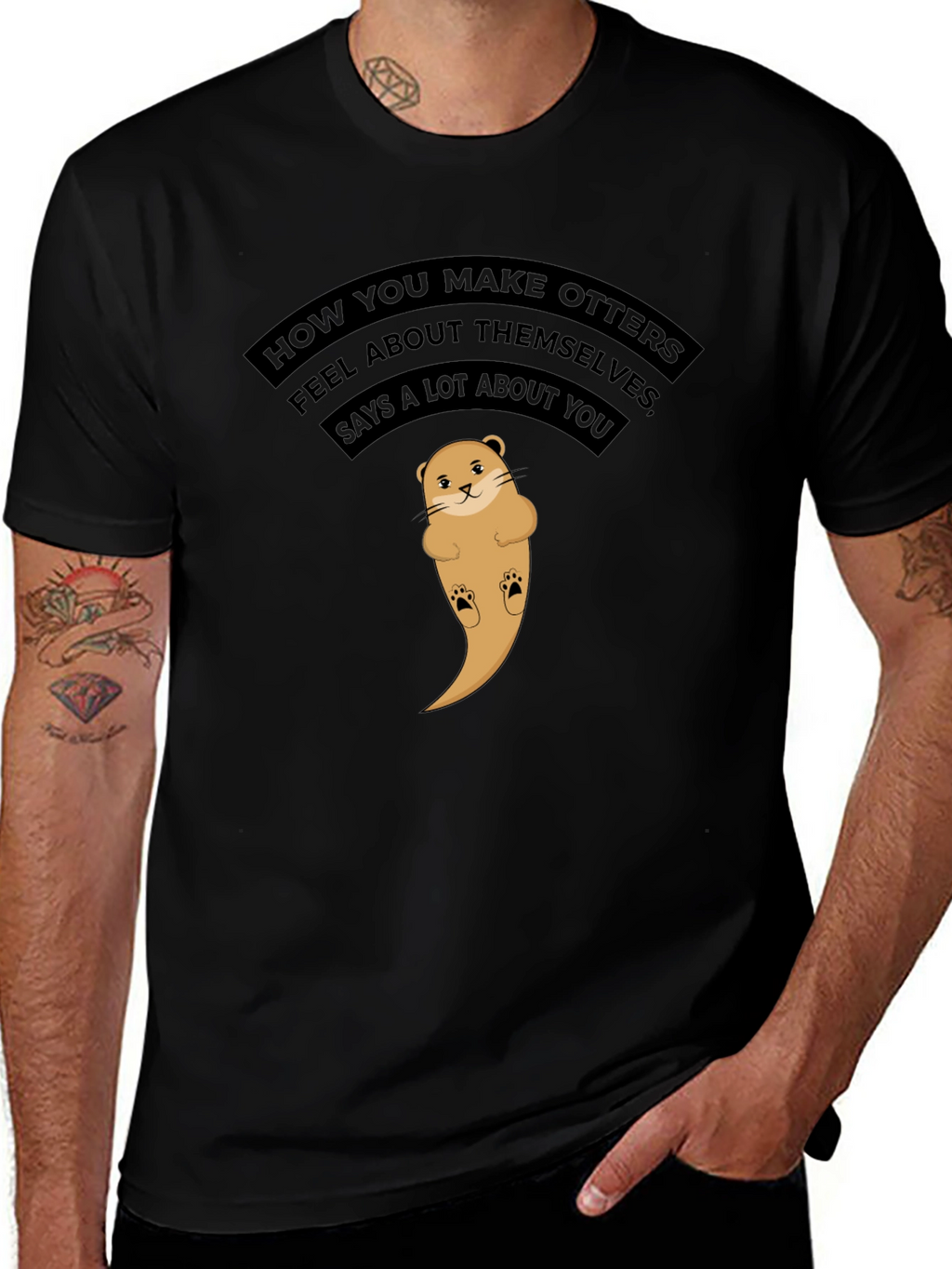 Cute Otter Graphic T-Shirt - Feel Good Tee