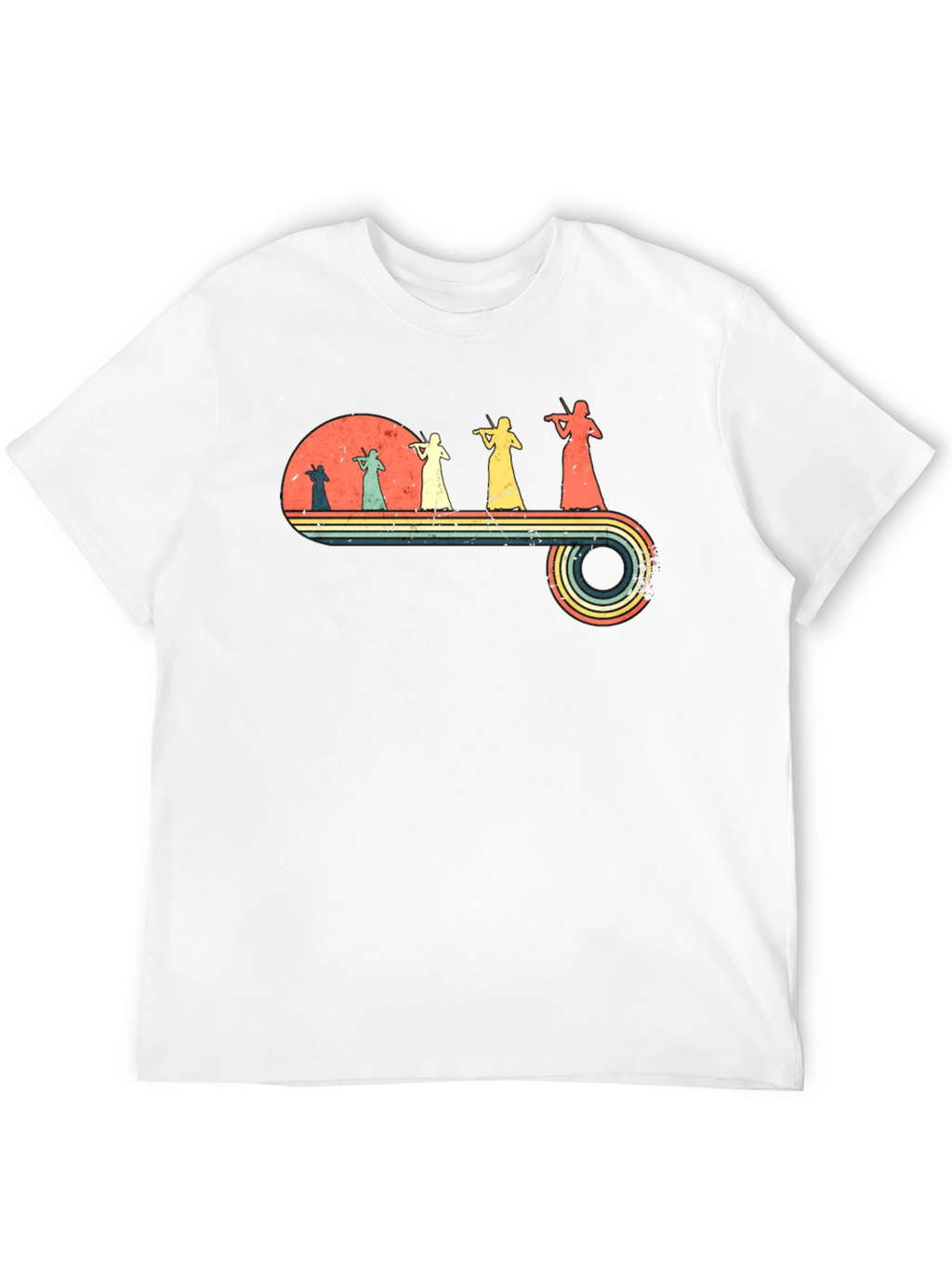 Retro Violinist Graphic Tee - Unisex Black T-Shirt