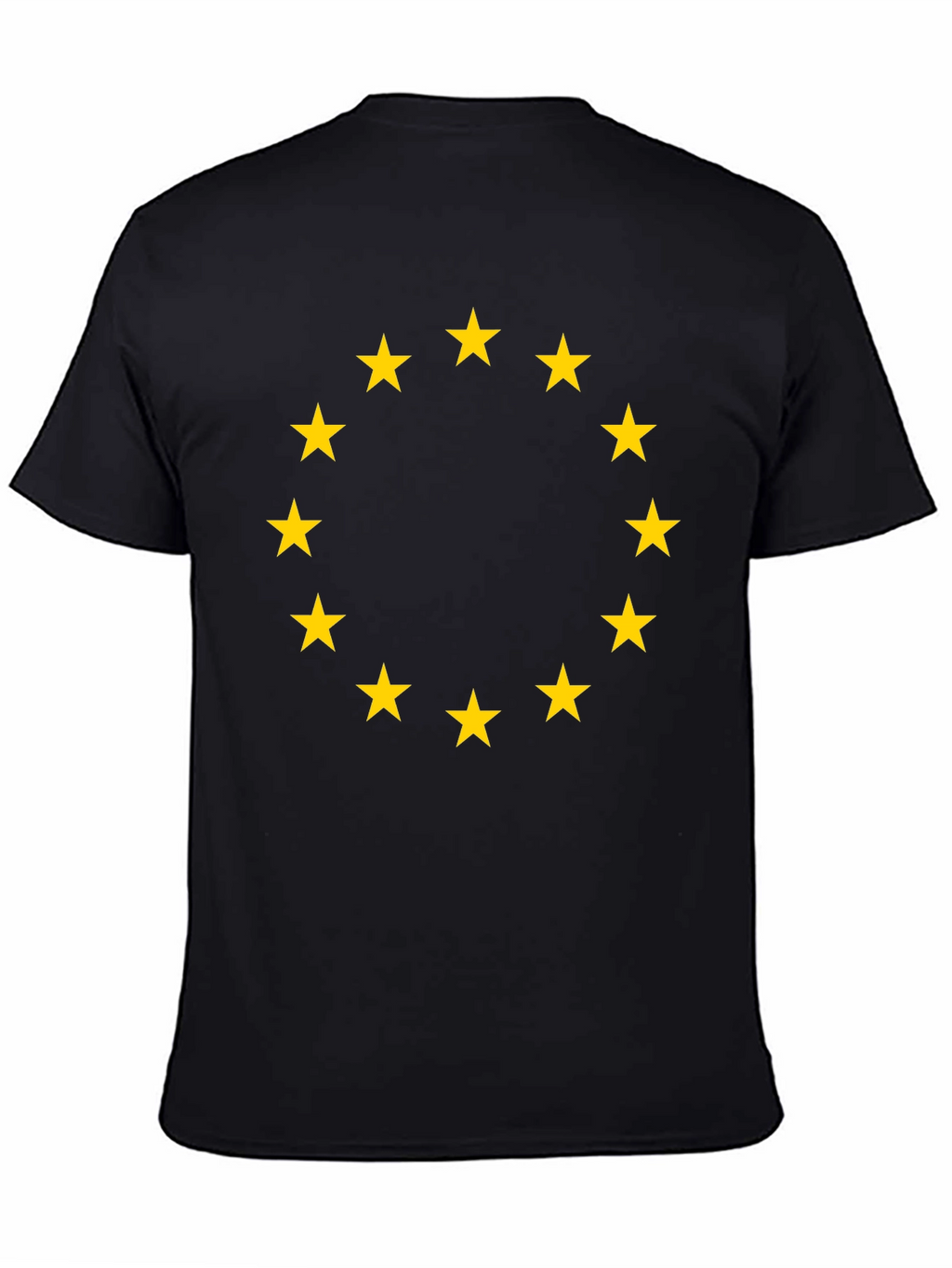 Euro Stars Tee - Black Cotton T-Shirt