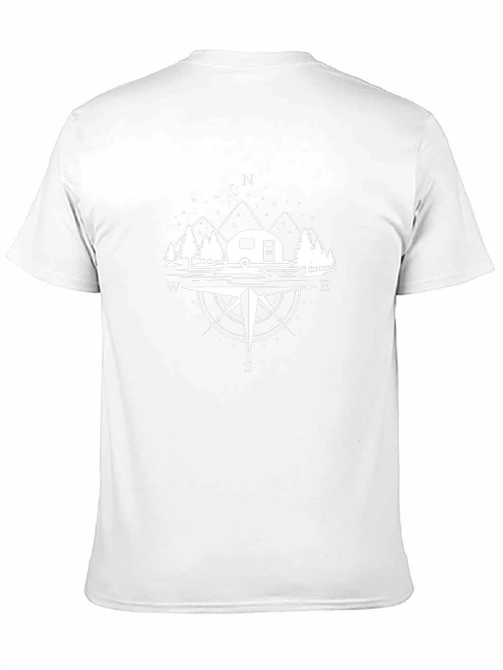 Camping Compass Graphic T-Shirt - Outdoor Adventure Tee
