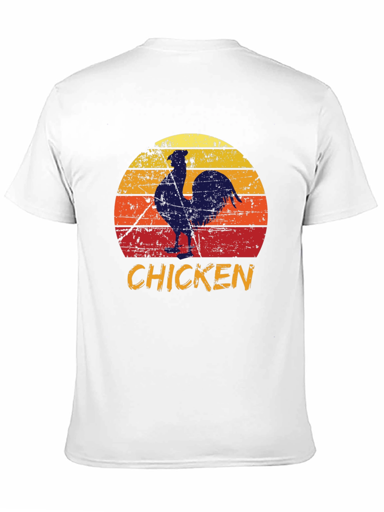 Retro Chicken Graphic Tee - Farm Animal T-Shirt