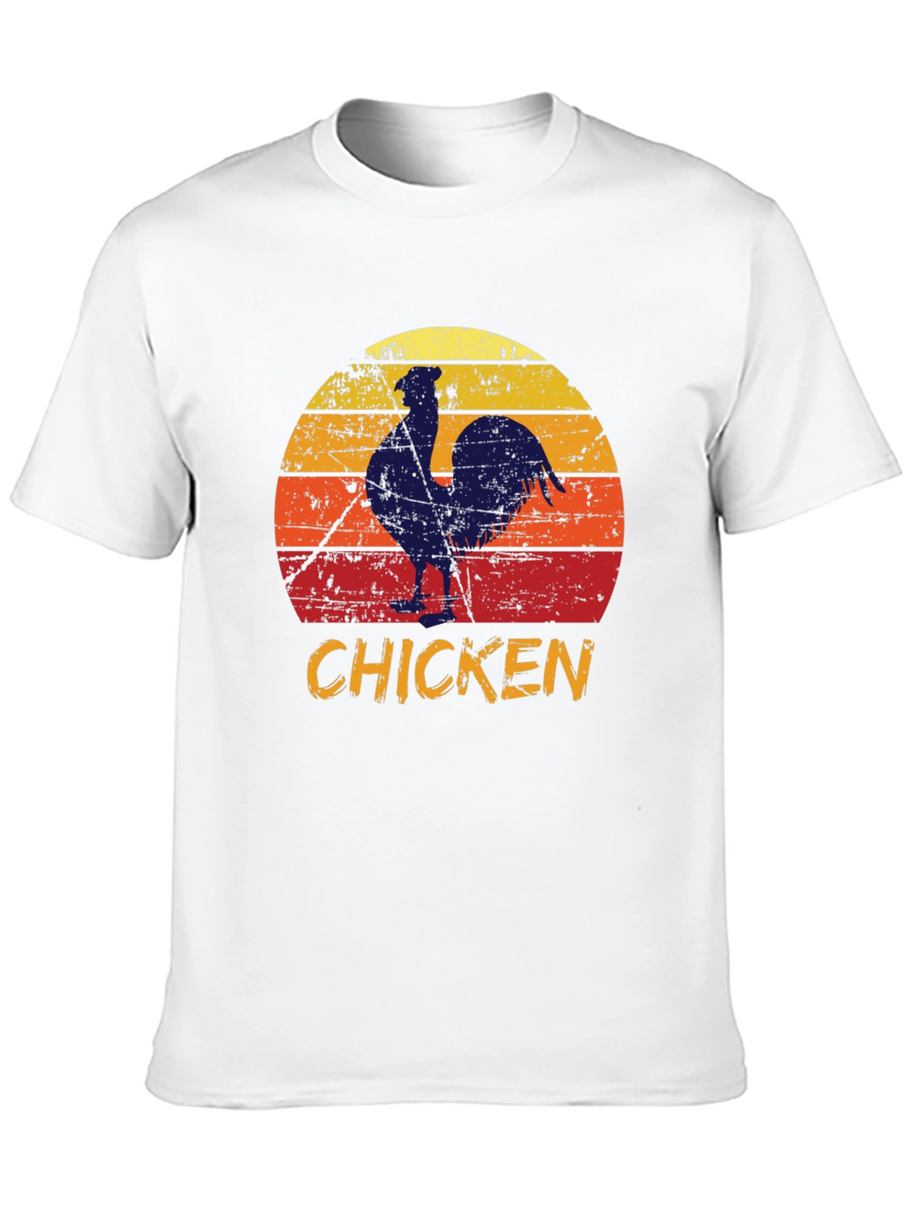 Retro Chicken Graphic Tee - Farm Animal T-Shirt