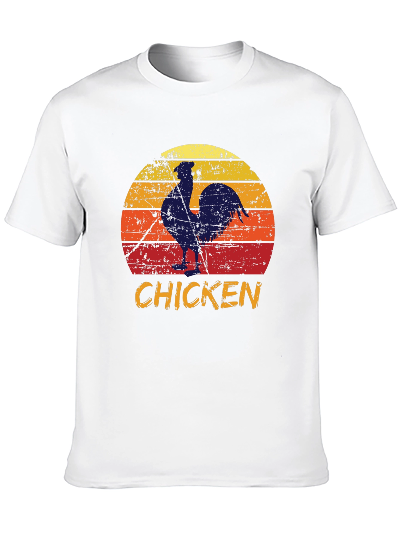 Retro Chicken Graphic Tee - Farm Animal T-Shirt
