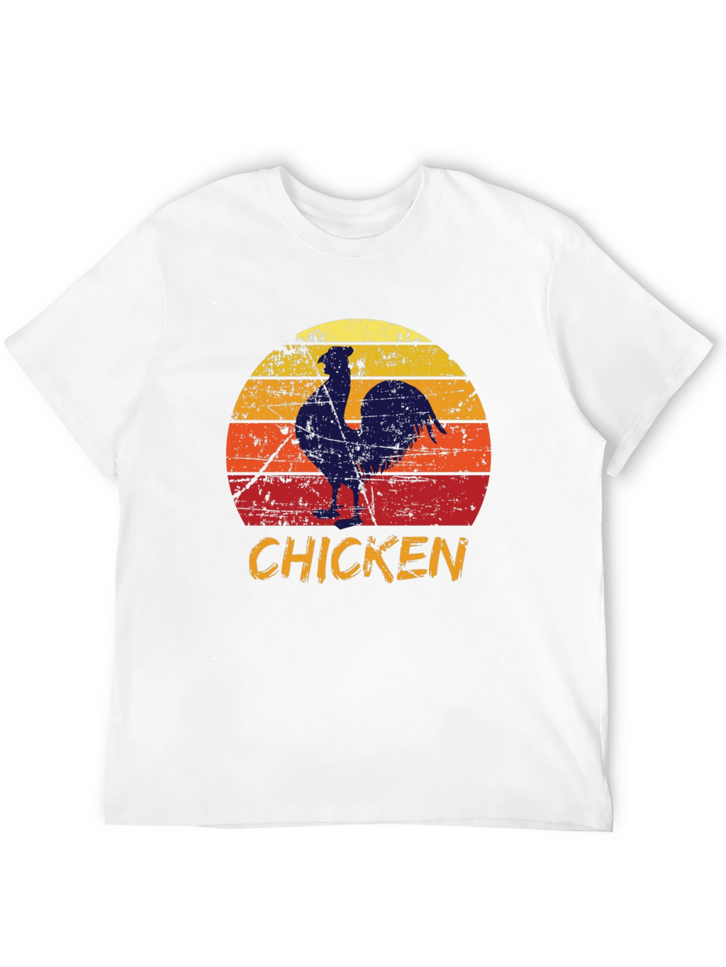 Retro Chicken Graphic Tee - Farm Animal T-Shirt