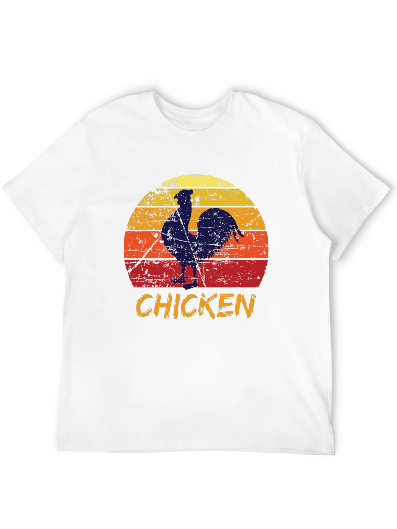 Retro Chicken Graphic Tee - Farm Animal T-Shirt
