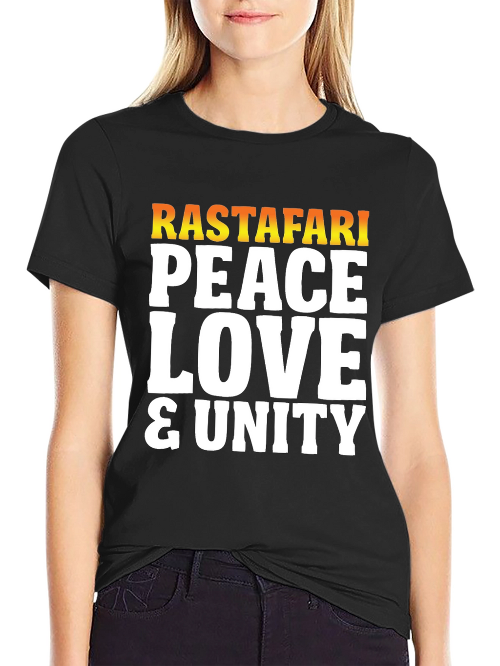 Rastafari Peace Love Unity Graphic T-Shirt