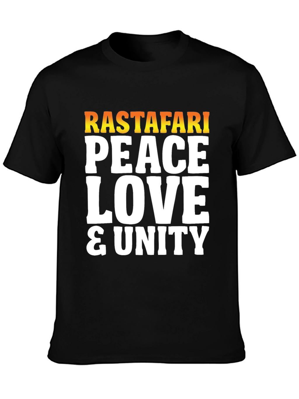 Rastafari Peace Love Unity Graphic T-Shirt
