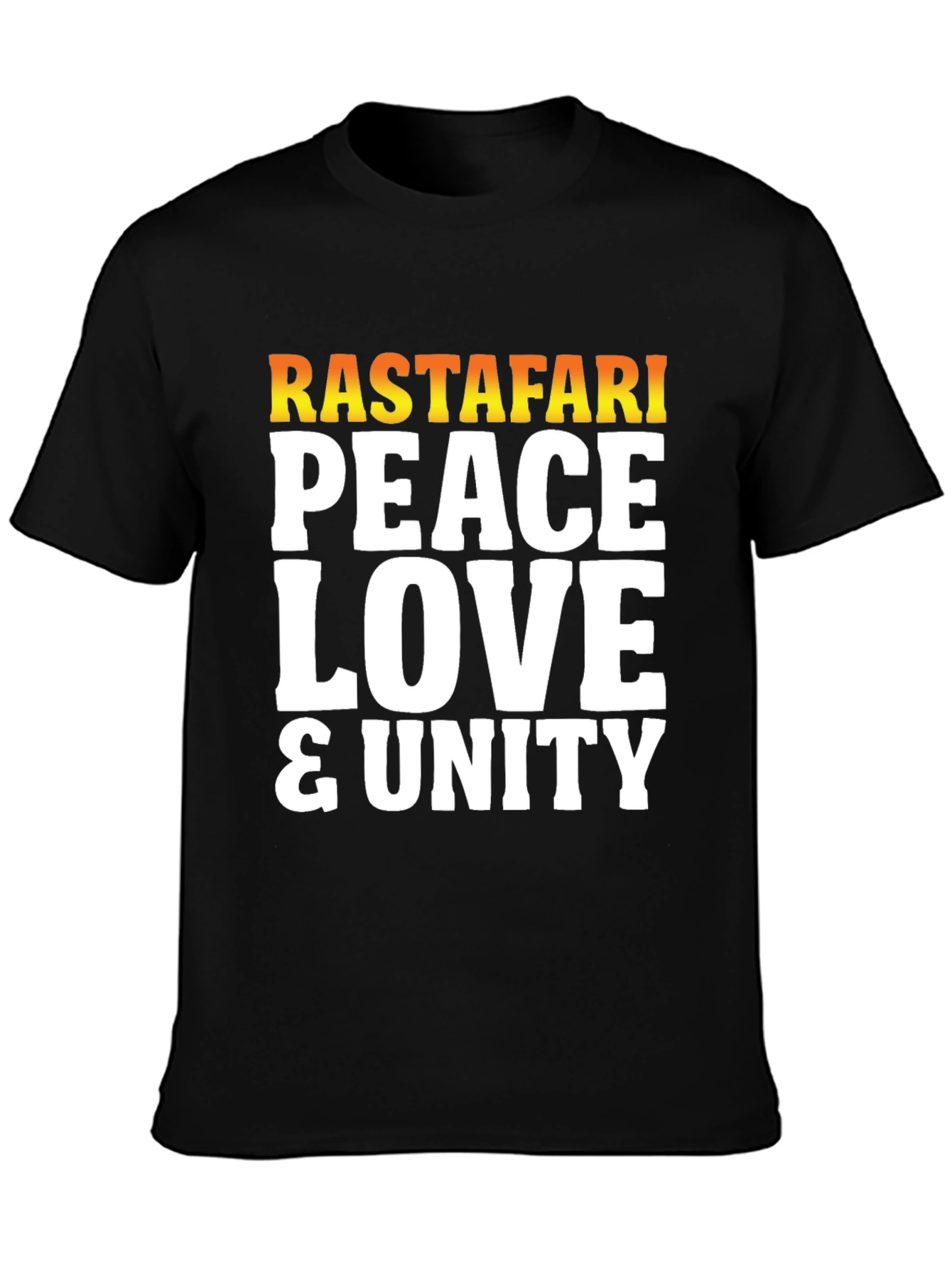 Rastafari Peace Love Unity Graphic T-Shirt