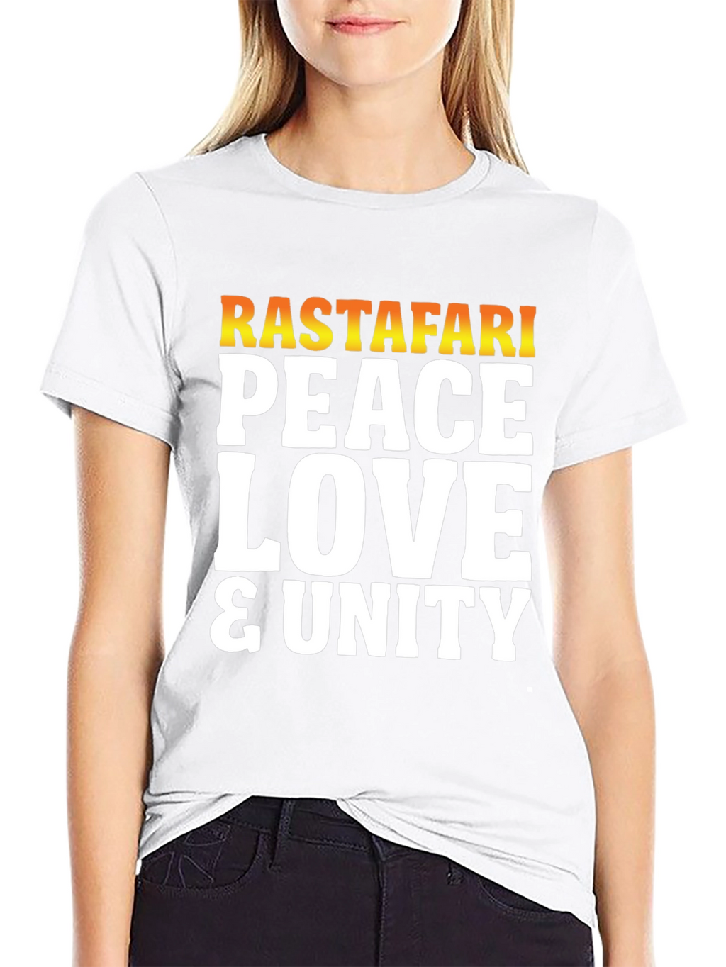 Rastafari Peace Love Unity Graphic T-Shirt
