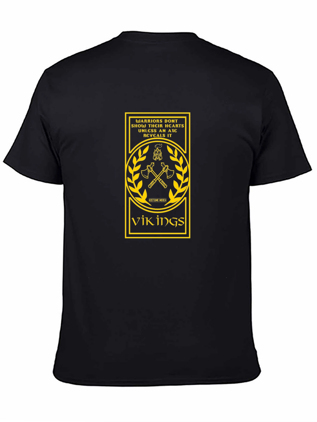 Vikings Graphic Print Black T-Shirt