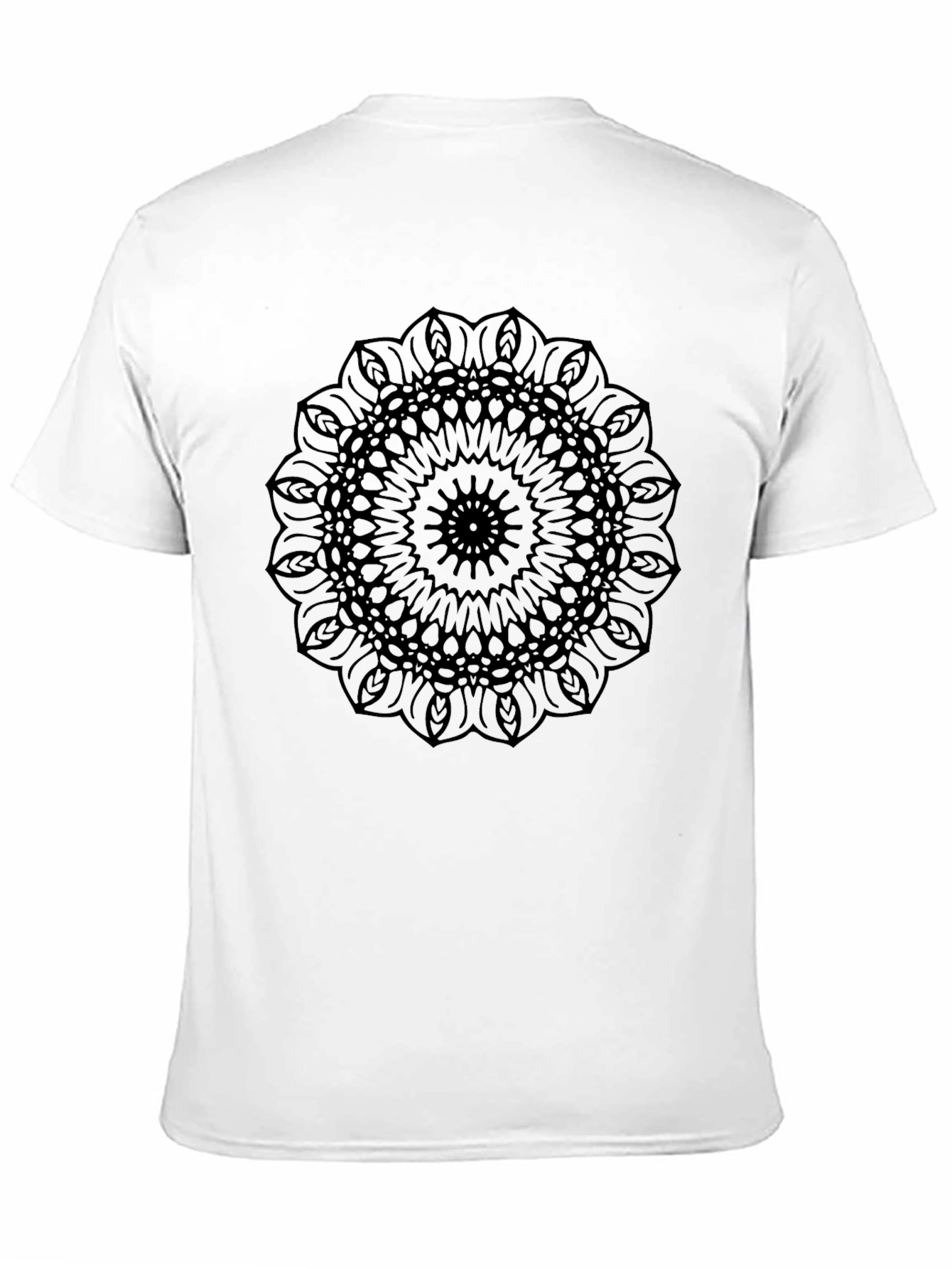 Abstract Mandala Graphic Black T-Shirt