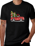 Festive Dog Truck Graphic Tee