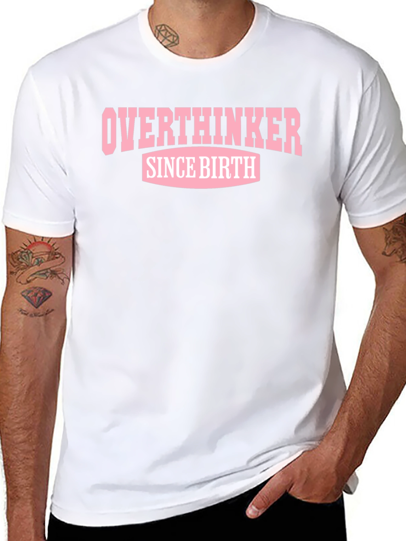 Overthinker Since Birth Black T-Shirt