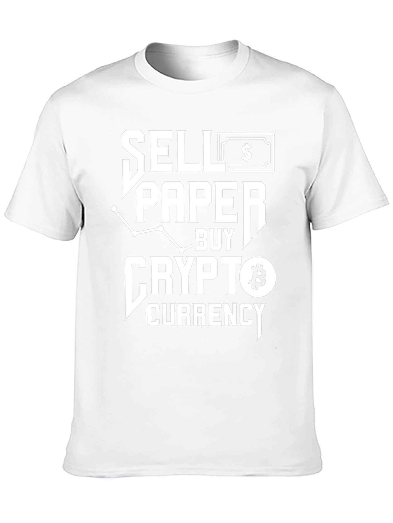 Sell Paper Buy Crypto Black Graphic Tee
