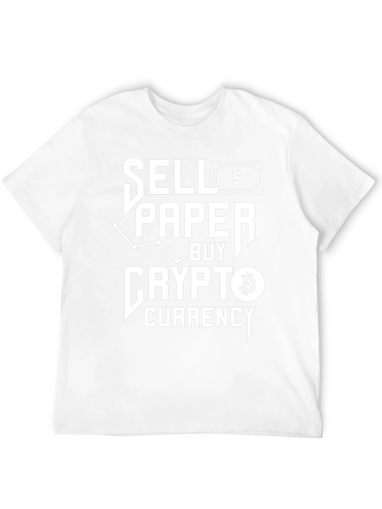 Sell Paper Buy Crypto Black Graphic Tee