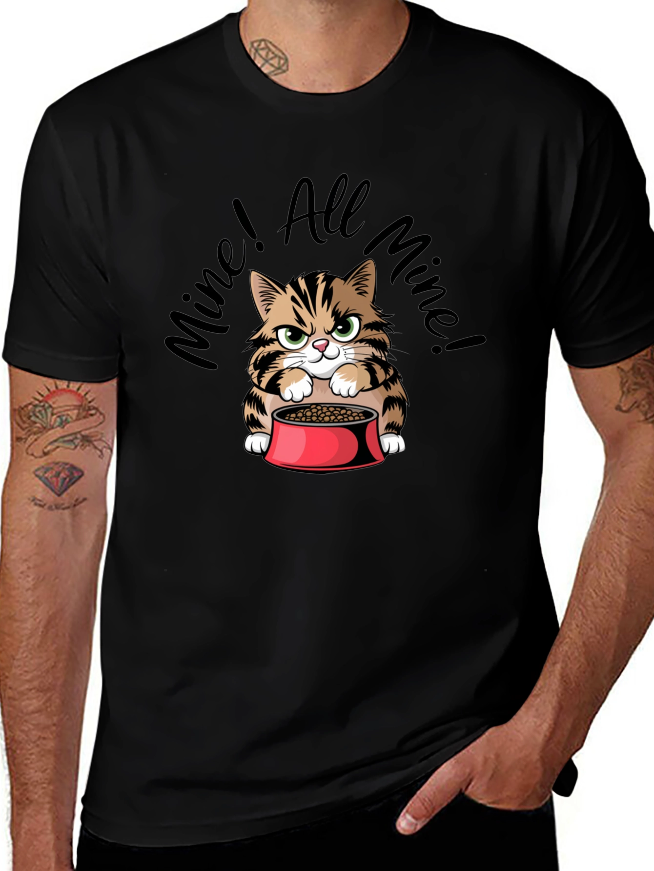 Funny Mine! All Mine! Cat Graphic T-Shirt