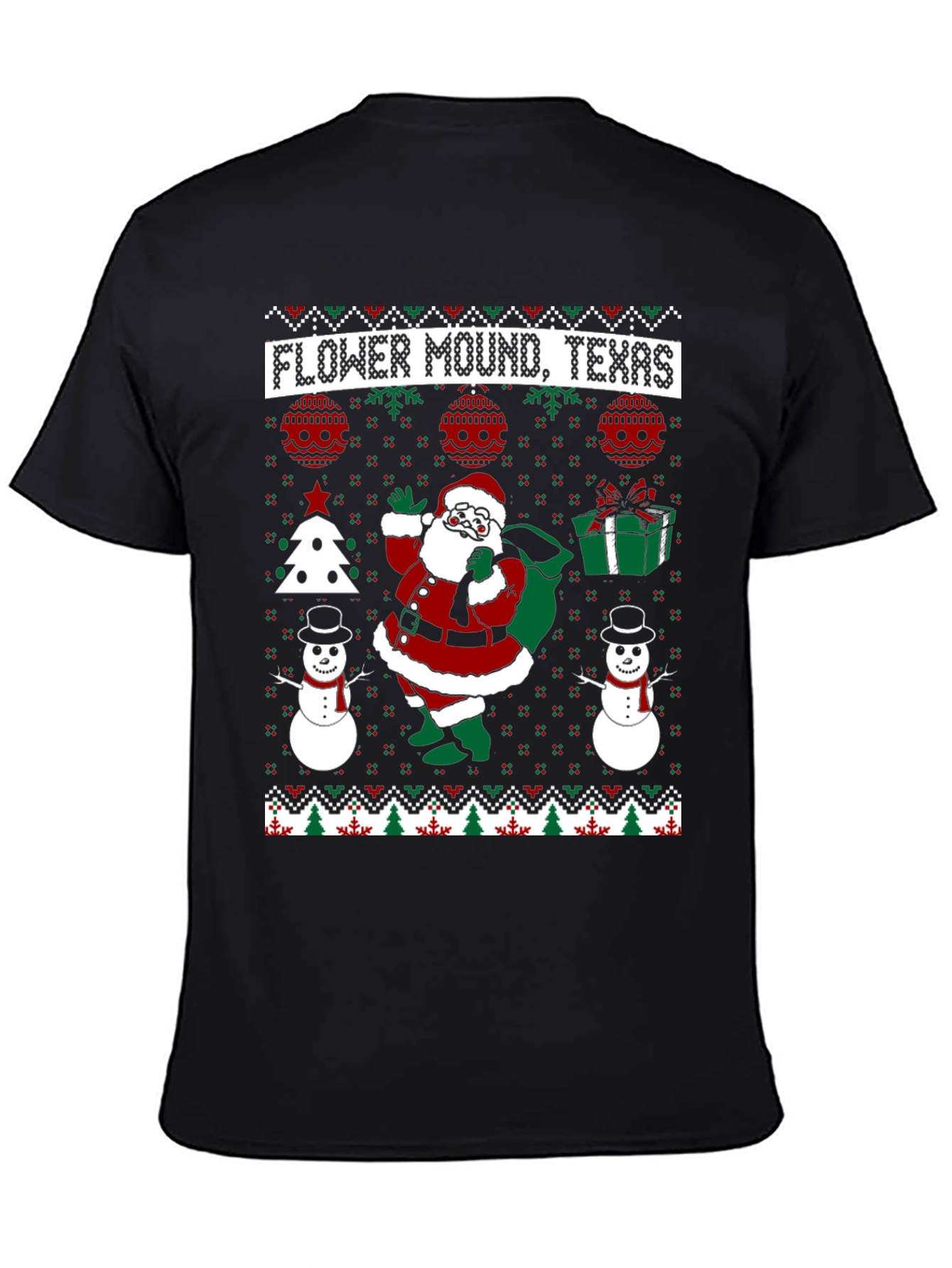 Flower Mound Texas Christmas Ugly T-Shirt