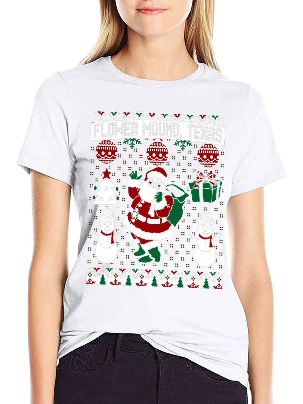 Flower Mound Texas Christmas Ugly T-Shirt