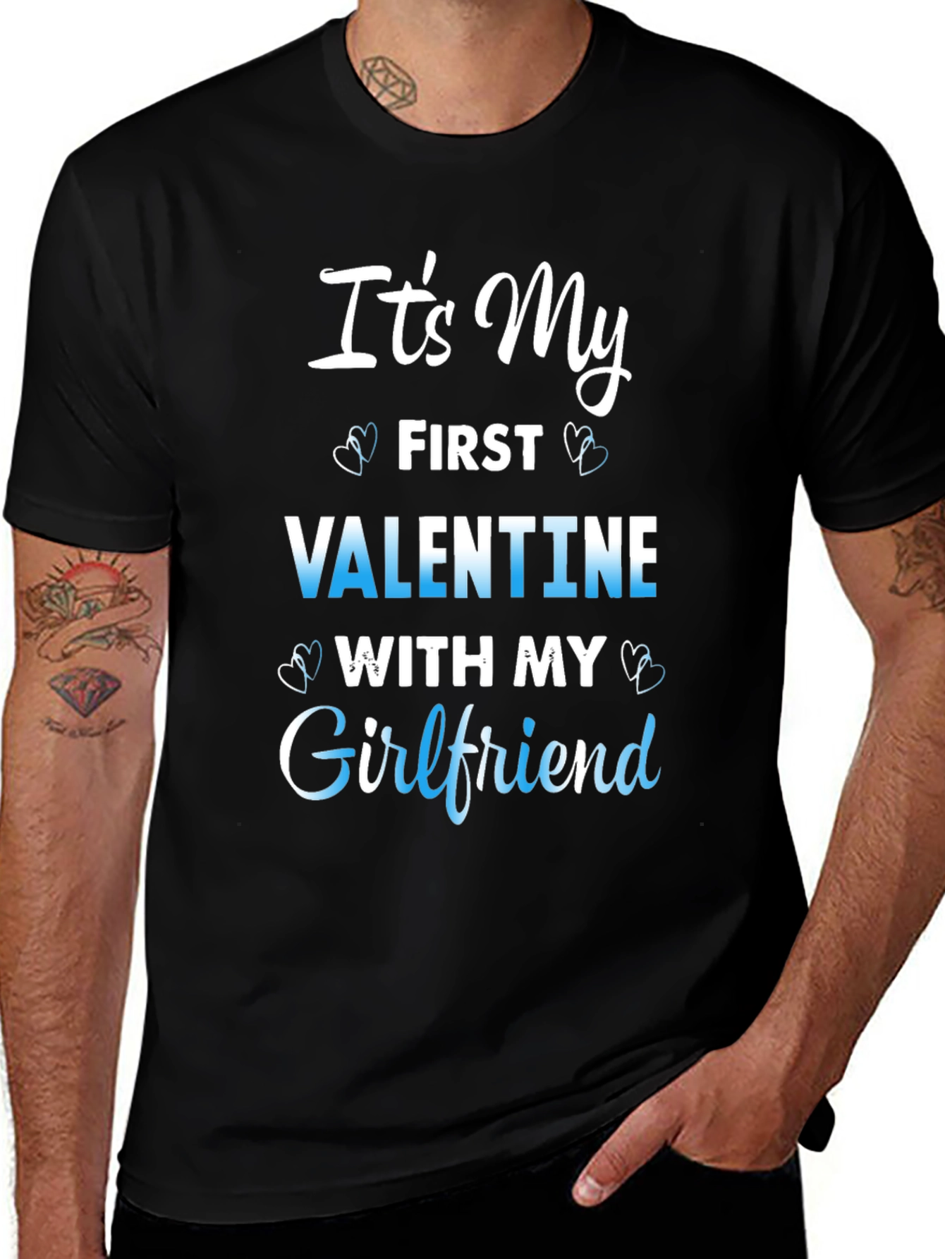 Valentines Day Gift: Its My First Valentine With My Girlfriend T-Shirt