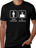 Funny DJ Husband Graphic T-Shirt